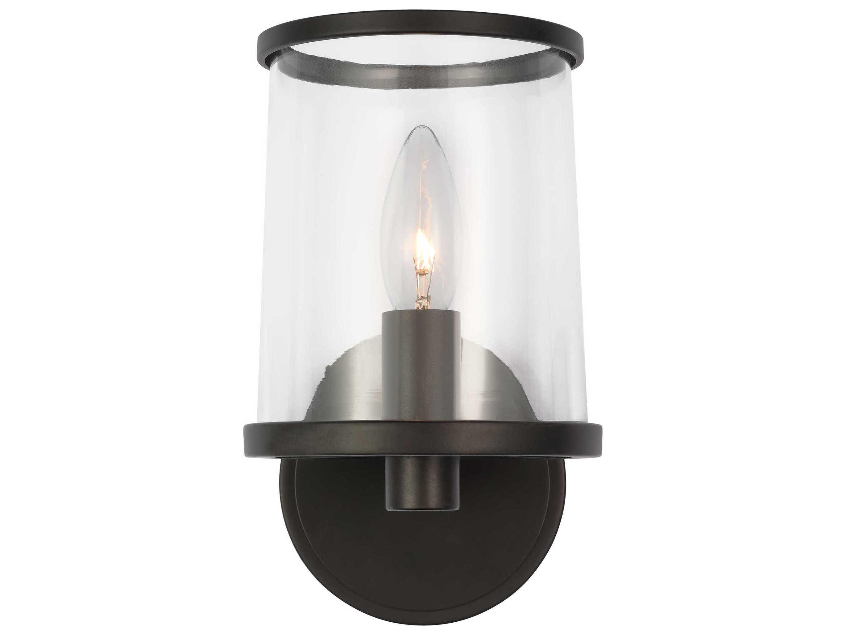 Visual Comfort Studio Reynolds 1-Light Aged Iron Black Wall Sconce