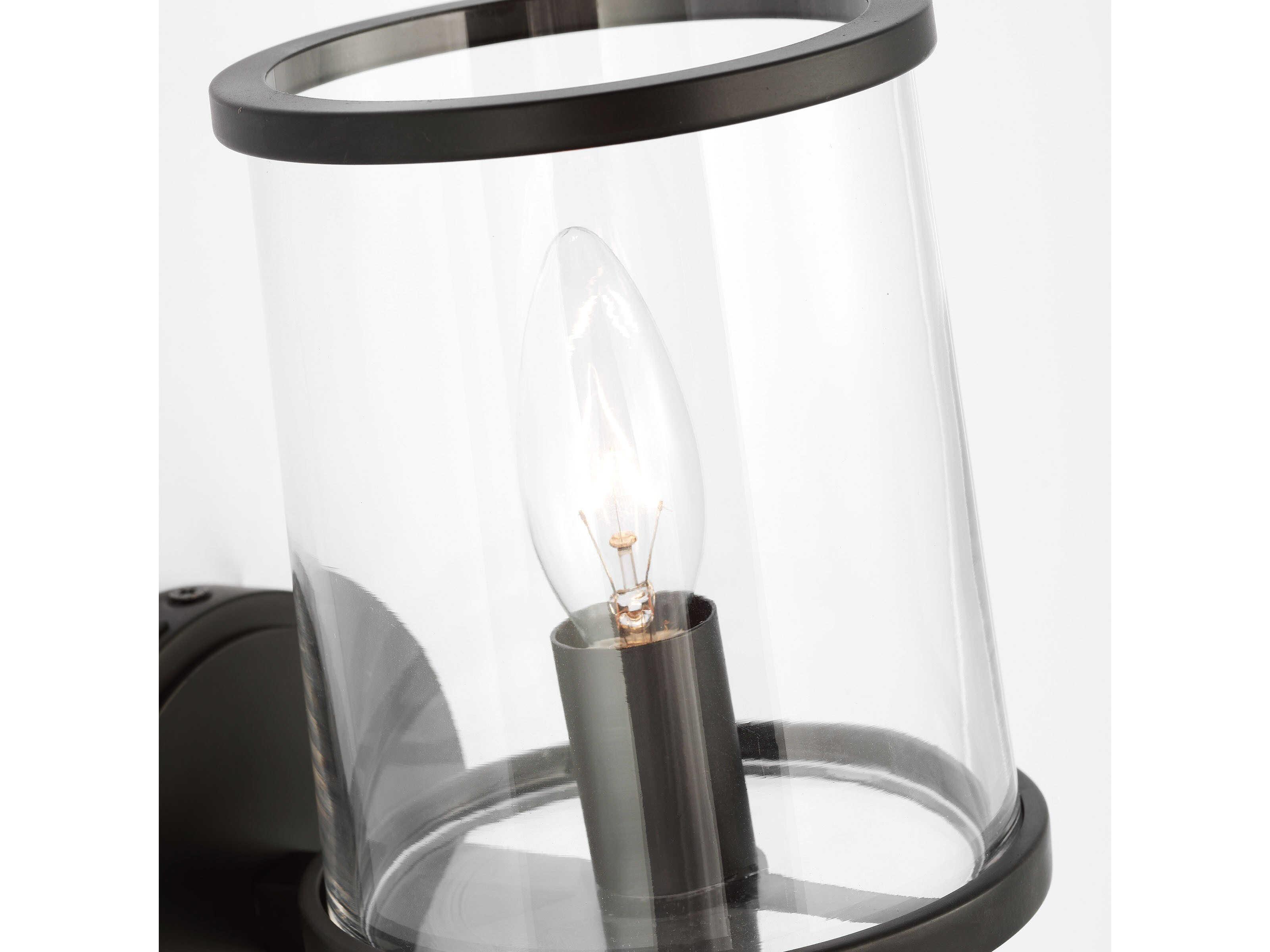 Visual Comfort Studio Reynolds 1-Light Aged Iron Black Wall Sconce