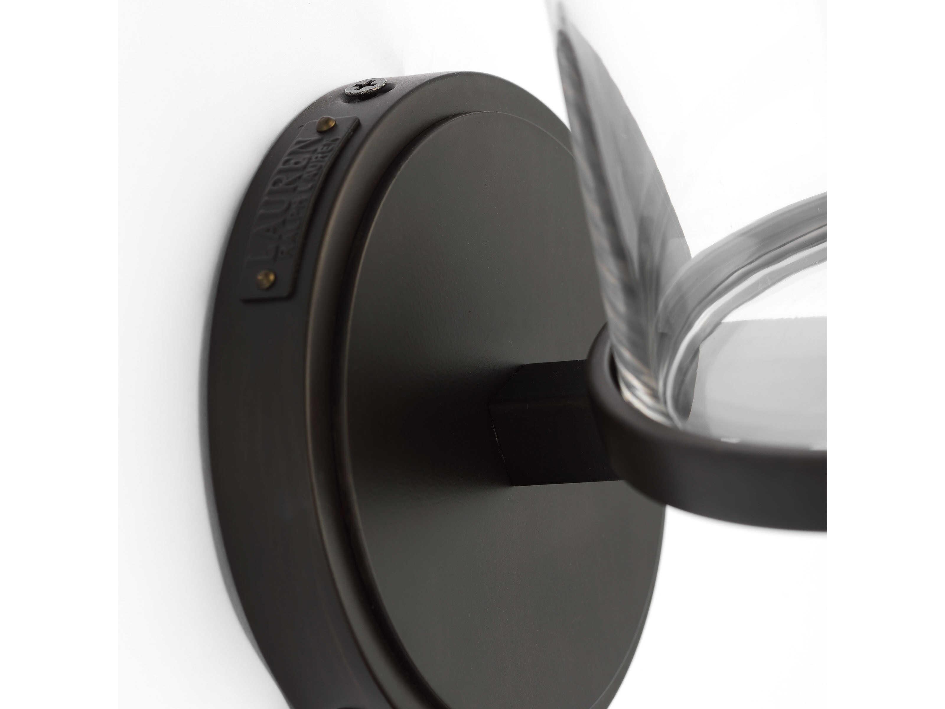 Visual Comfort Studio Reynolds 1-Light Aged Iron Black Wall Sconce