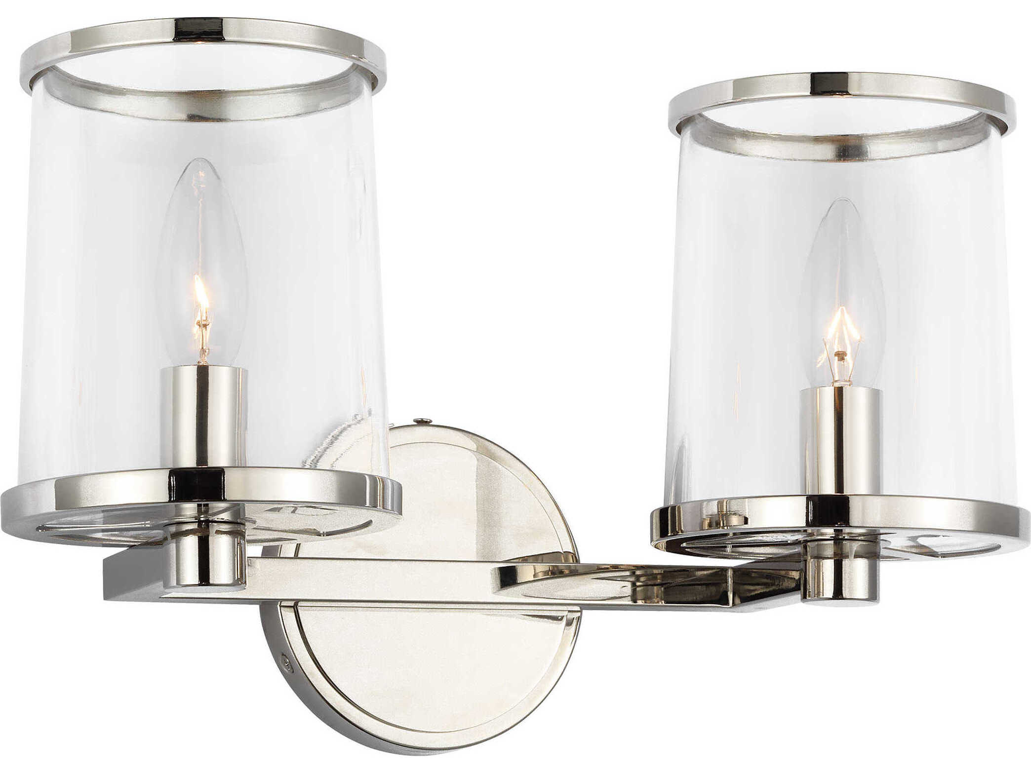 Visual Comfort Studio Reynolds 2-Light Polished Nickel Vanity Light