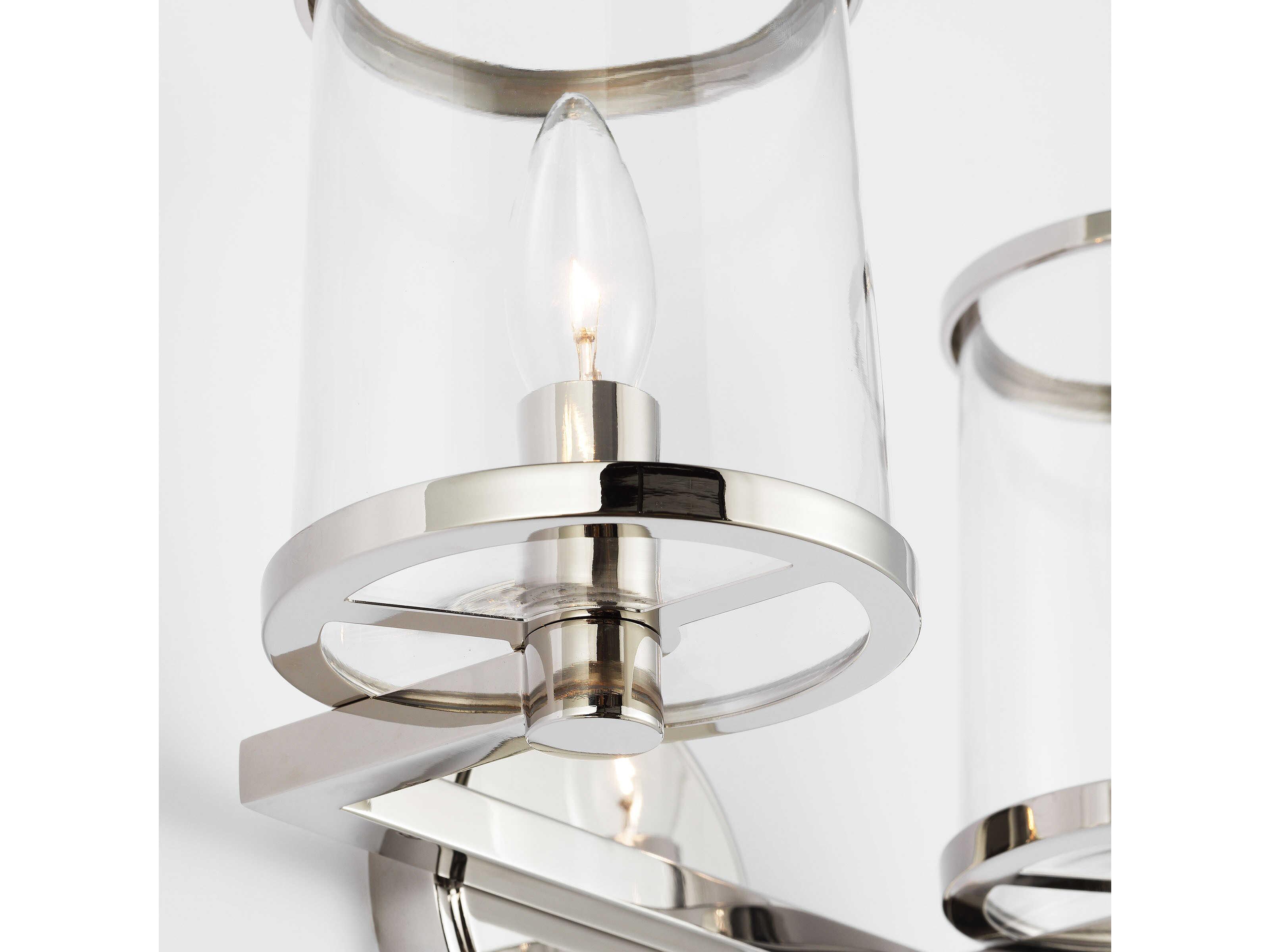 Visual Comfort Studio Reynolds 2-Light Polished Nickel Vanity Light