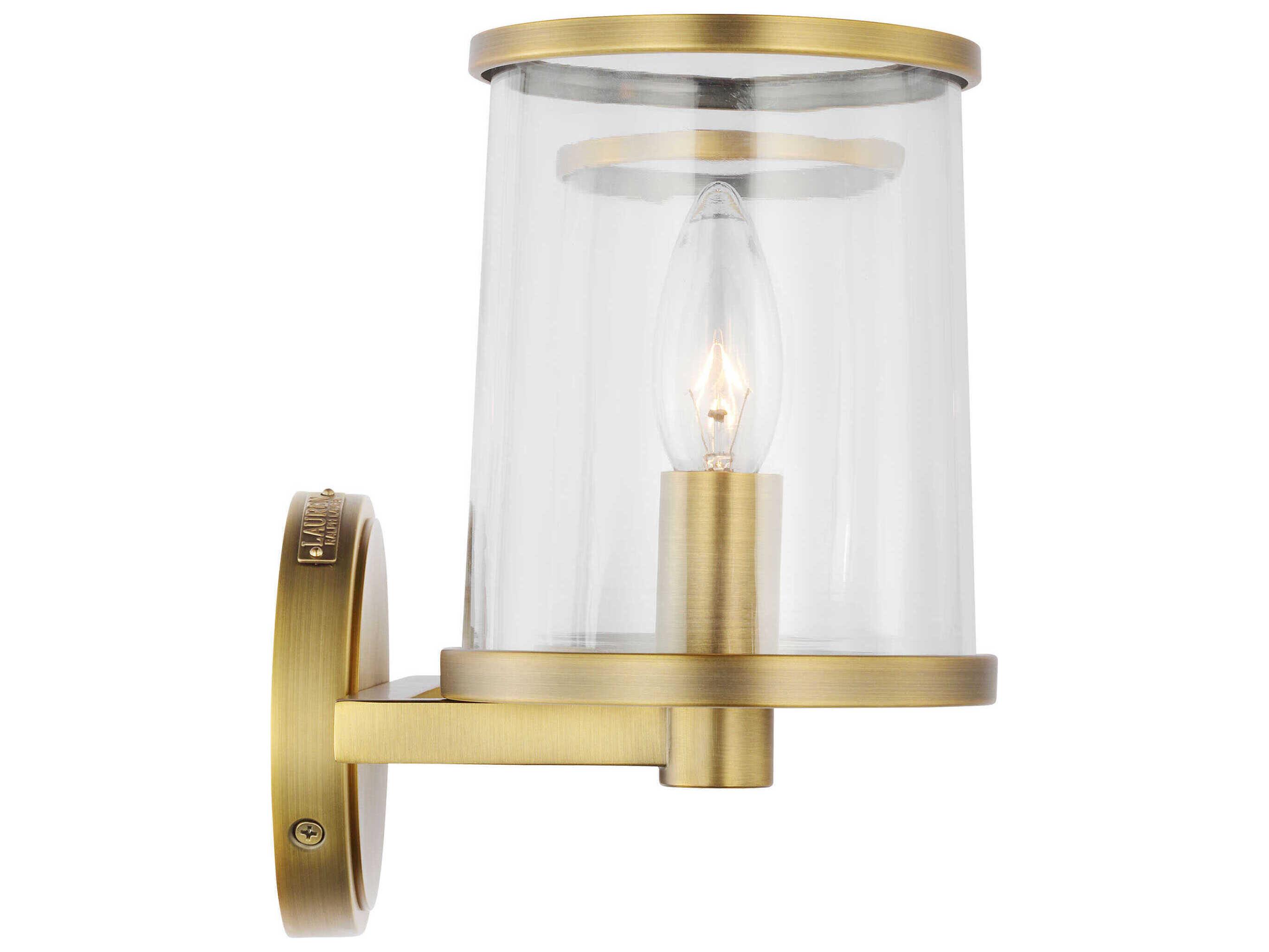 Visual Comfort Studio Reynolds 2-Light Time Worn Brass Vanity Light