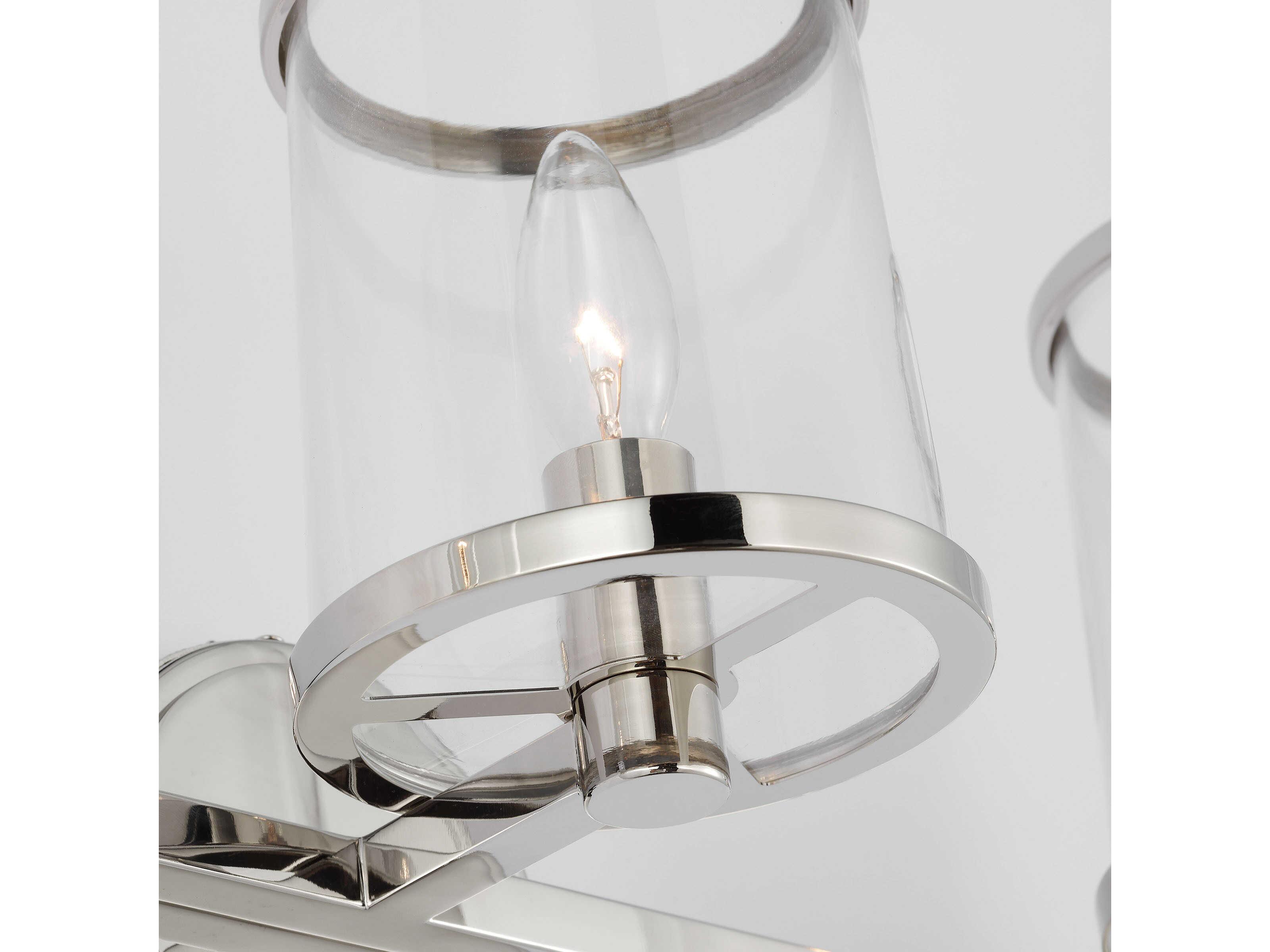 Visual Comfort Studio Reynolds 3-Light Polished Nickel Vanity Light