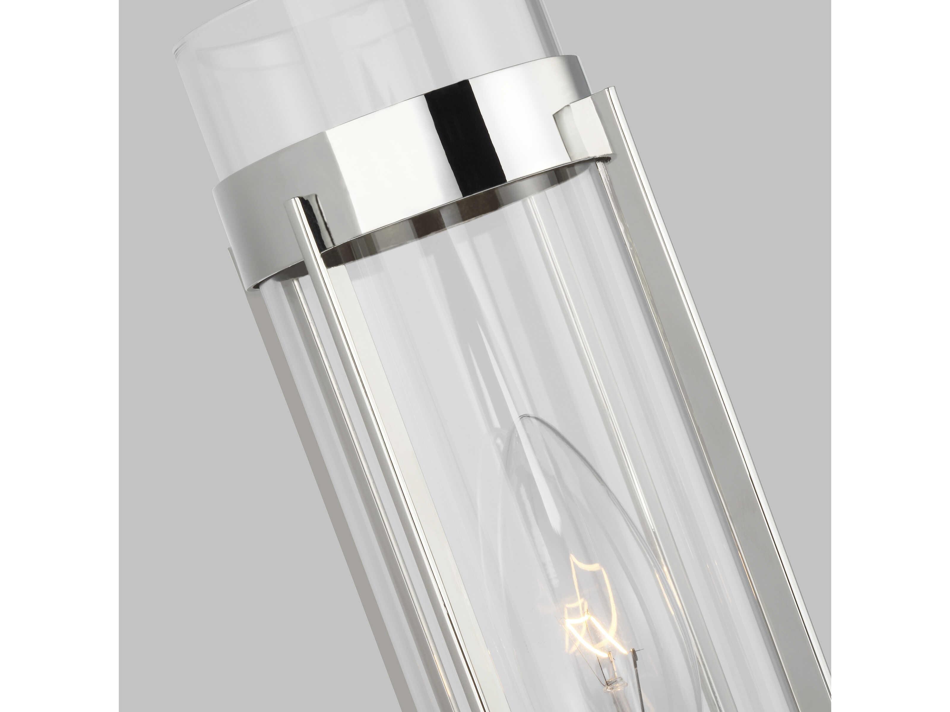 Visual Comfort Studio Flynn 1-Light Polished Nickel Wall Sconce