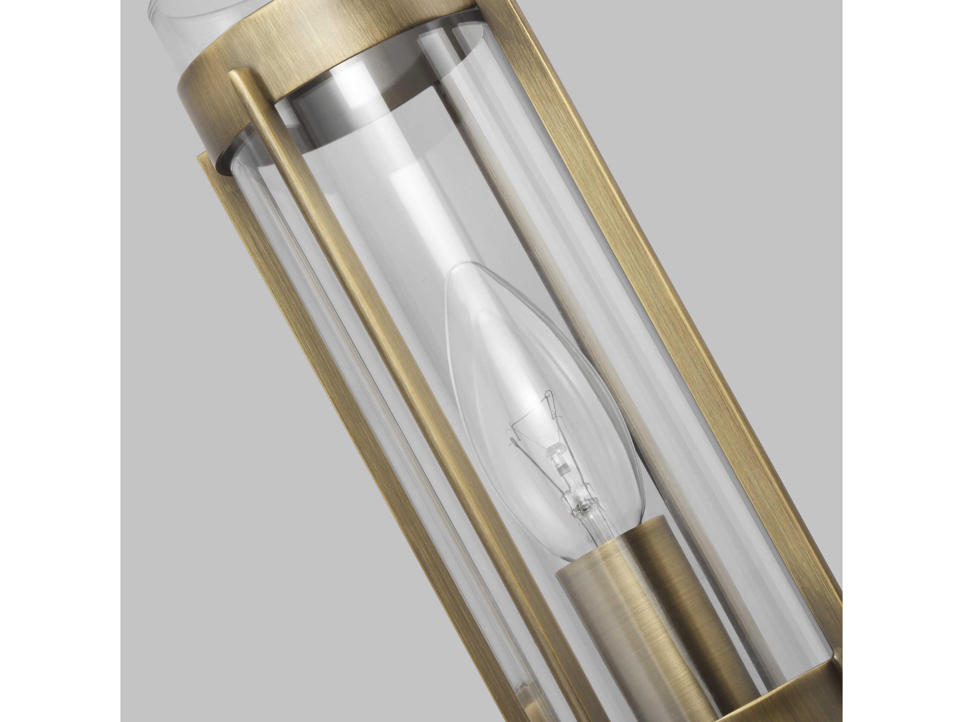 Visual Comfort Studio Flynn 1-Light Time Worn Brass Wall Sconce