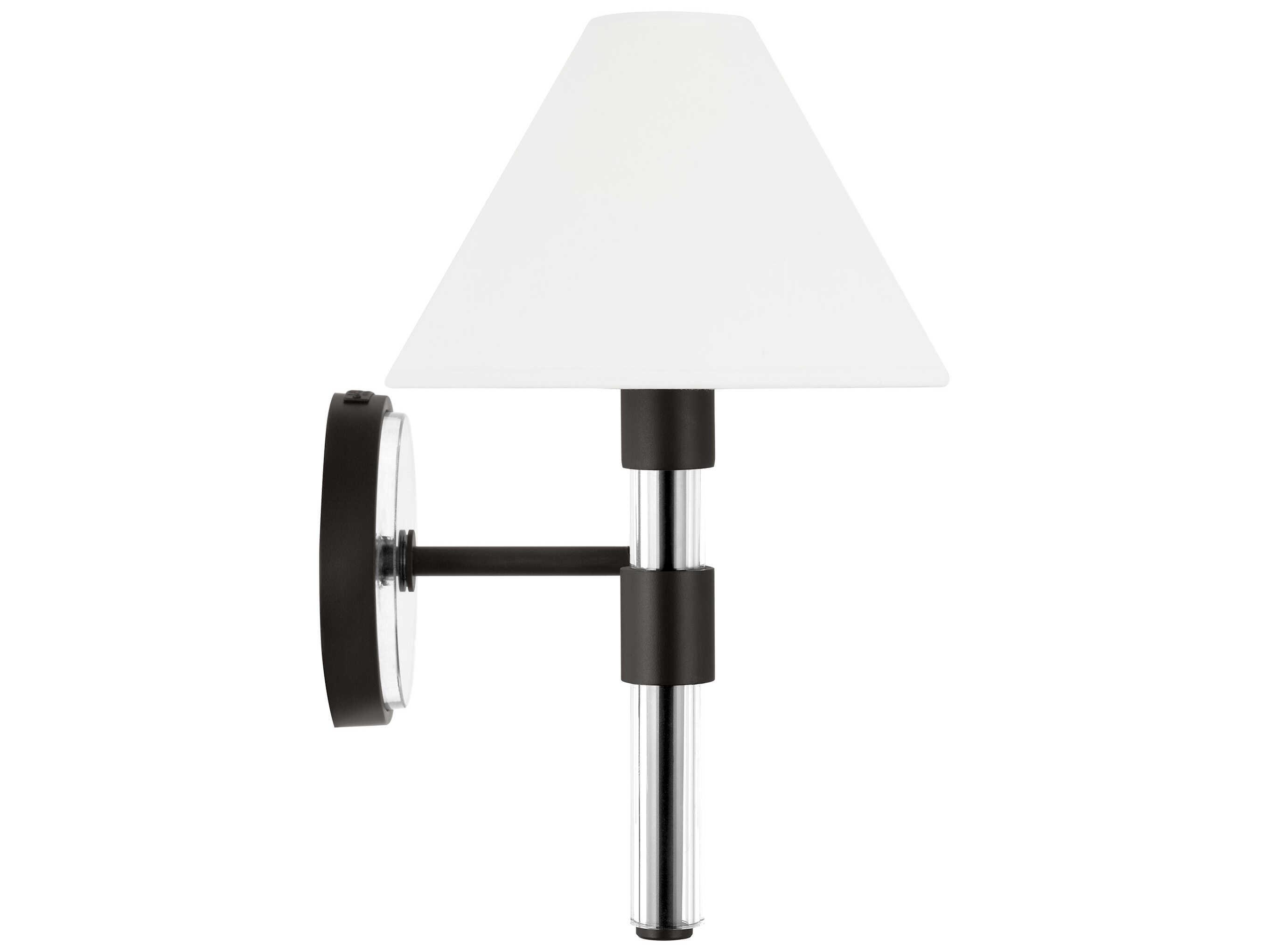 Visual Comfort Studio Robert 1-Light Aged Iron Black Wall Sconce