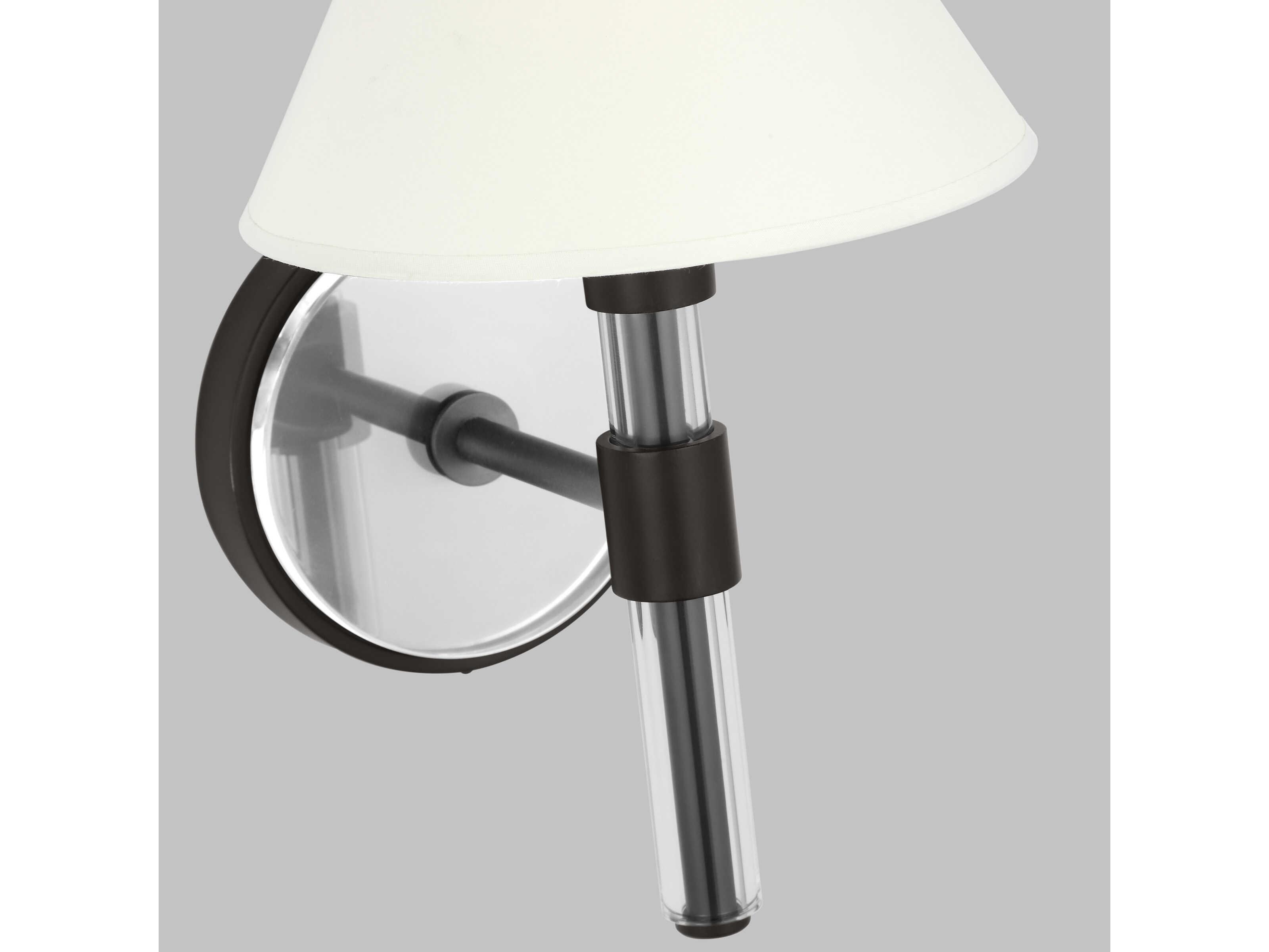 Visual Comfort Studio Robert 1-Light Aged Iron Black Wall Sconce