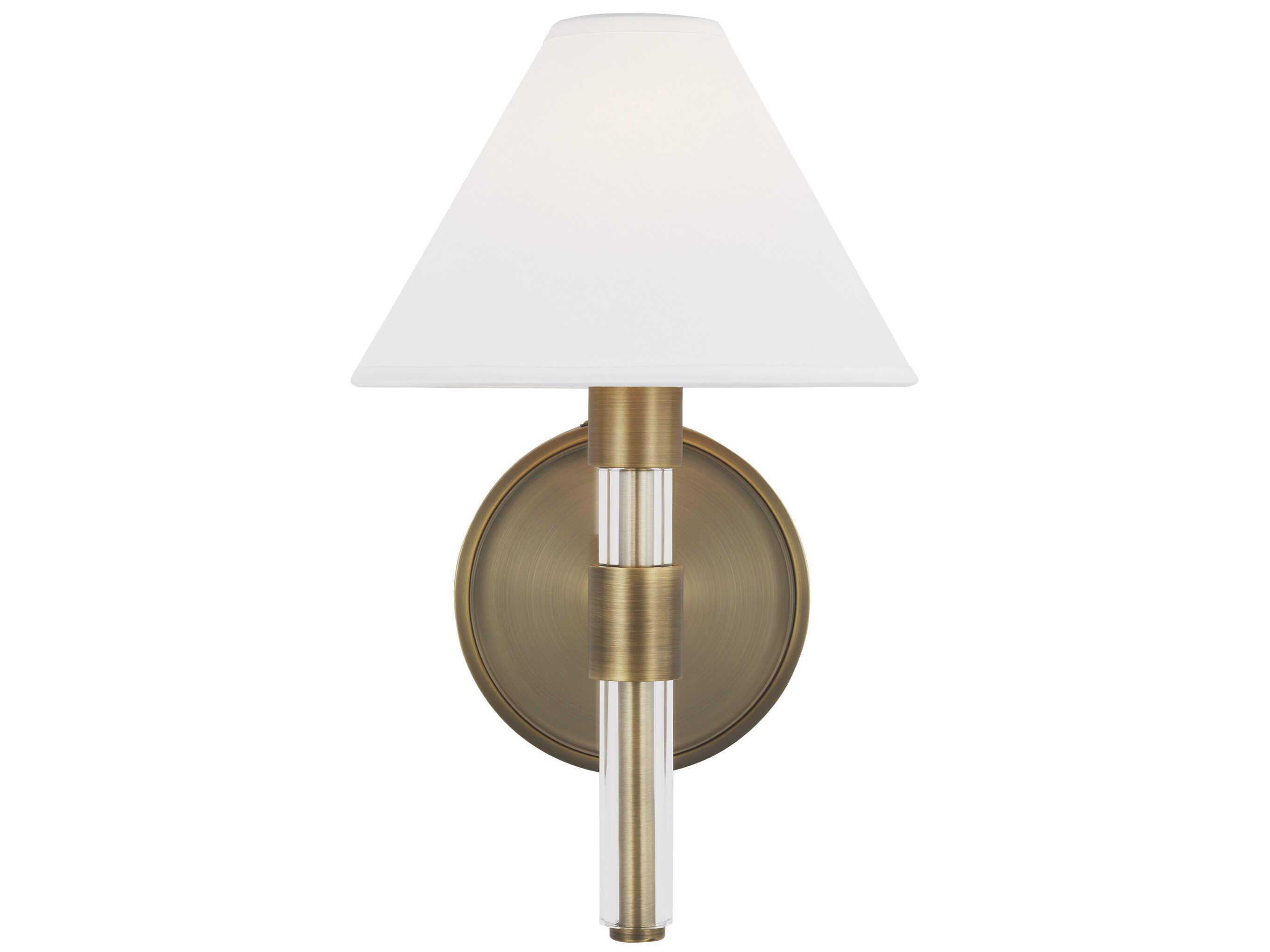 Visual Comfort Studio Robert 1-Light Time Worn Brass Wall Sconce