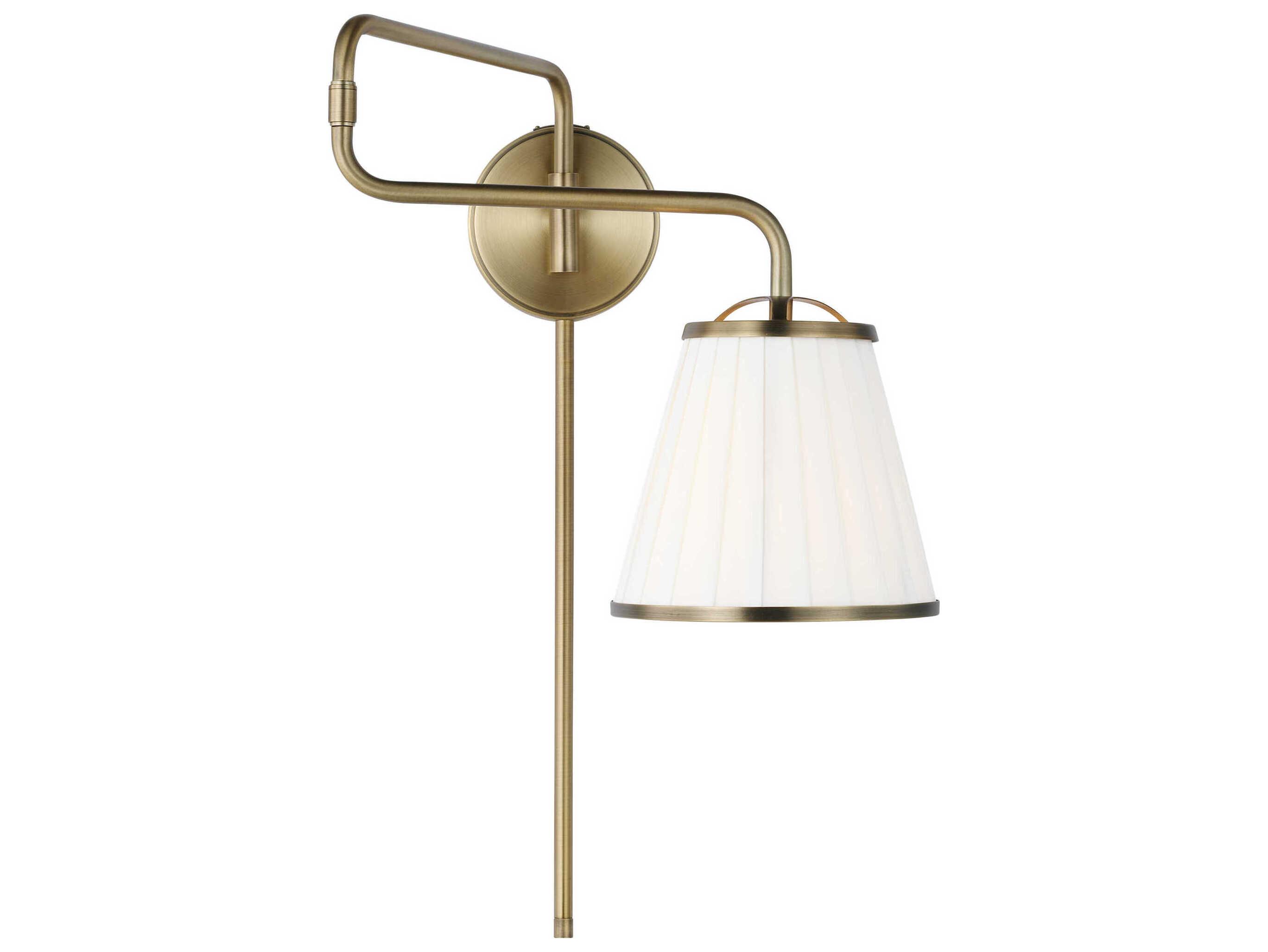 Visual Comfort Studio Esther 1-Light Time Worn Brass Swing Wall Sconce