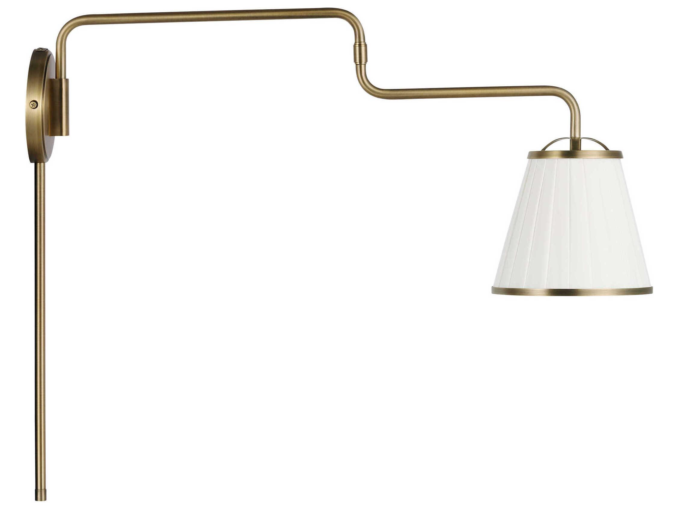 Visual Comfort Studio Esther 1-Light Time Worn Brass Swing Wall Sconce