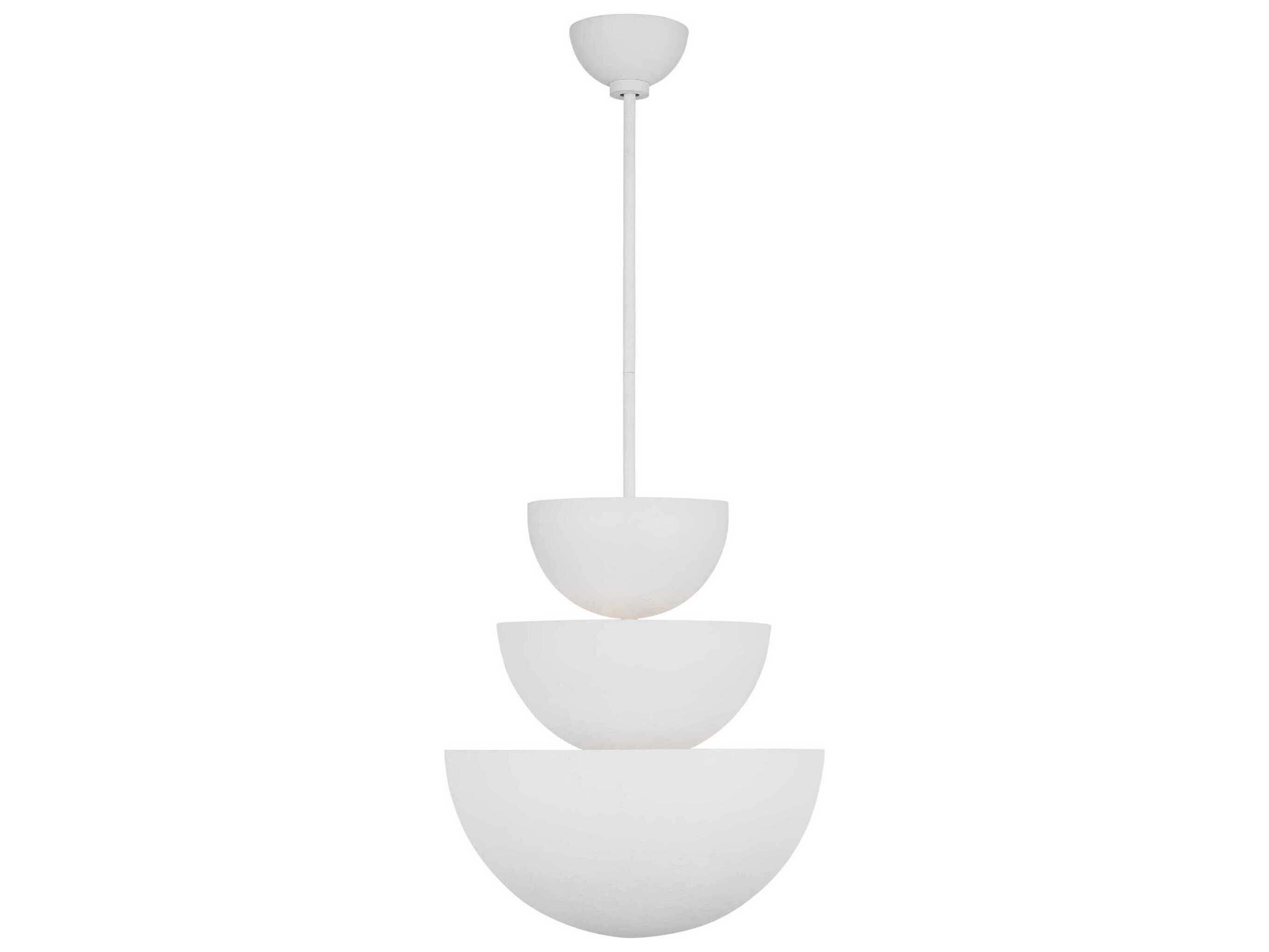 Visual Comfort Studio Beaunay 9-Light Cast Plaster White Geometric Pendant