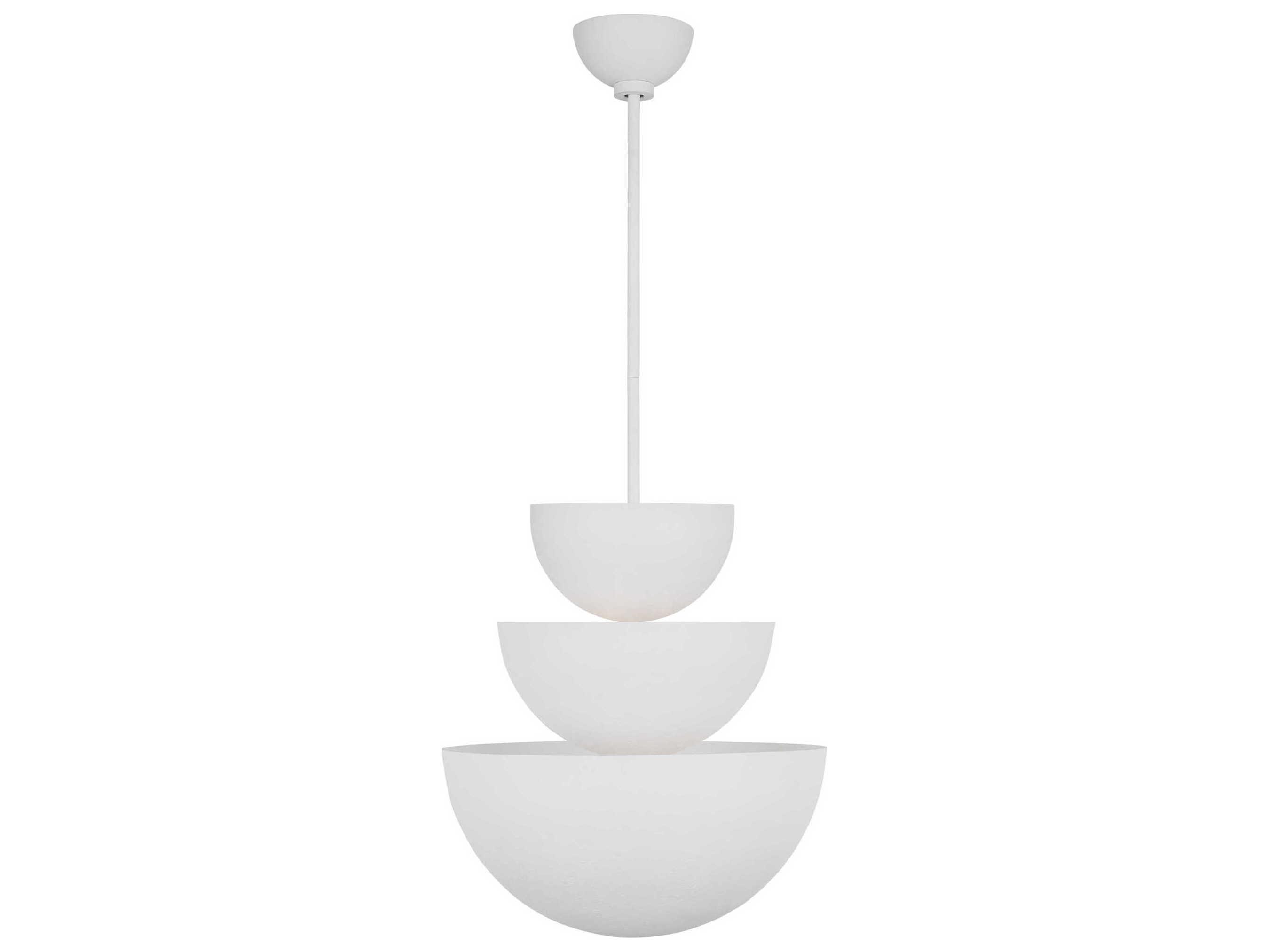 Visual Comfort Studio Beaunay 9-Light Cast Plaster White Geometric Pendant