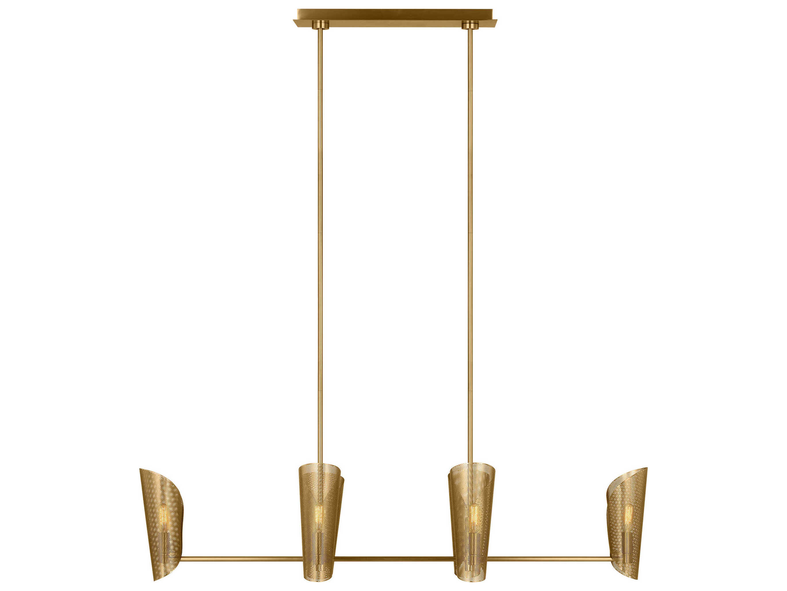 Visual Comfort Studio Plivot 6-Light Burnished Brass Island Pendant