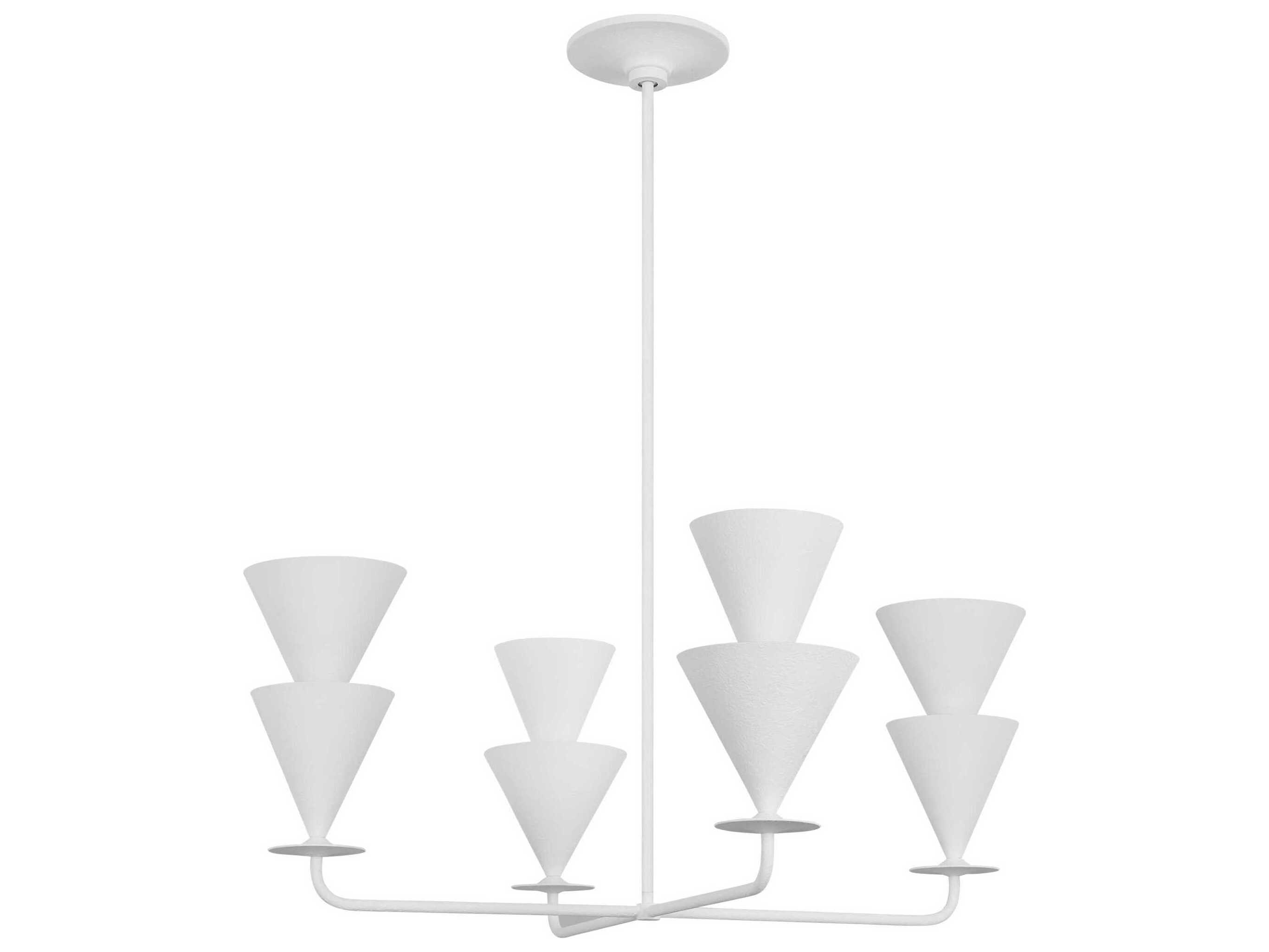 Visual Comfort Studio Cornet 4-Light Cast Plaster White Chandelier