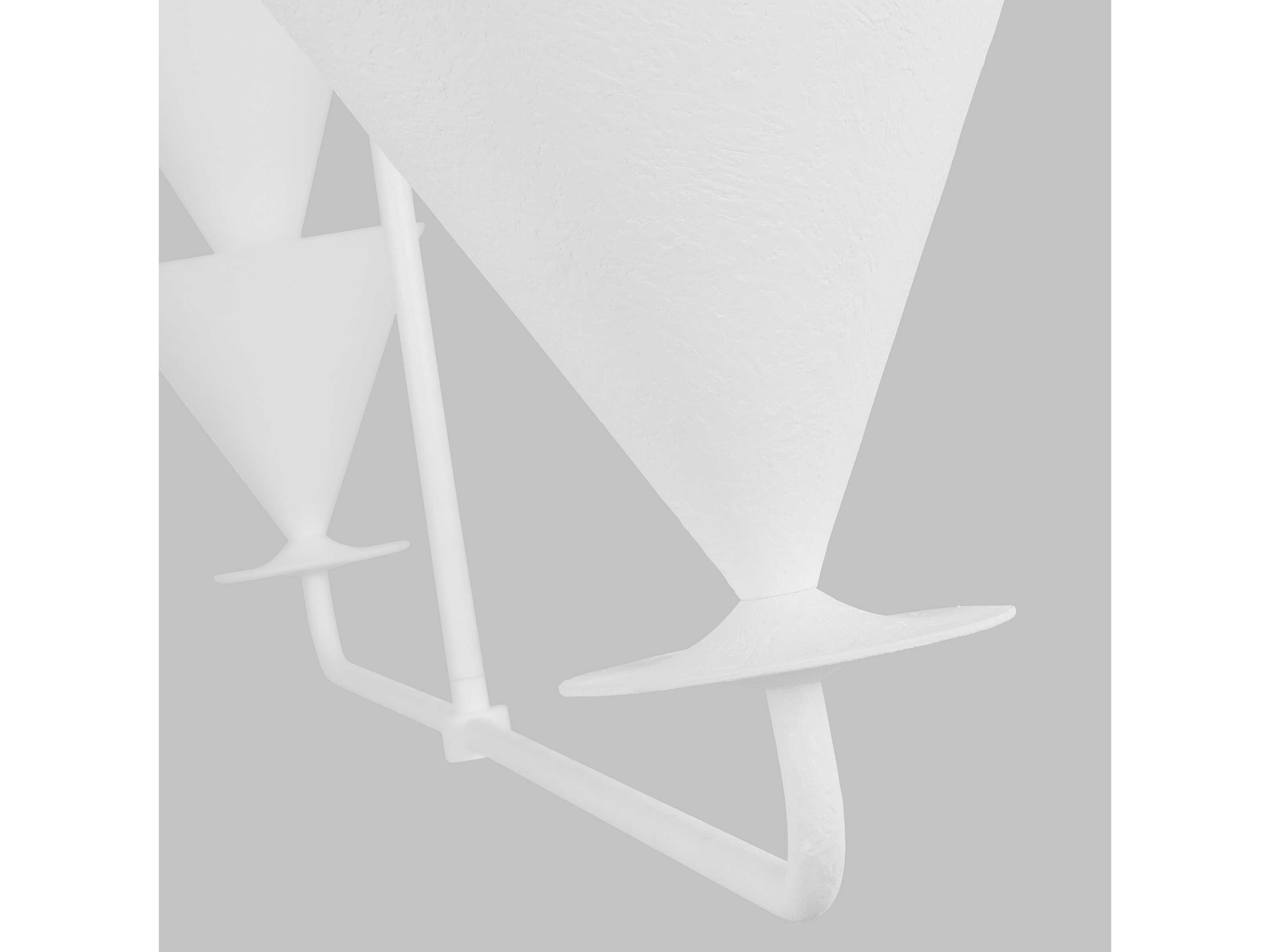 Visual Comfort Studio Cornet 2-Light Cast Plaster White Linear Island Pendant