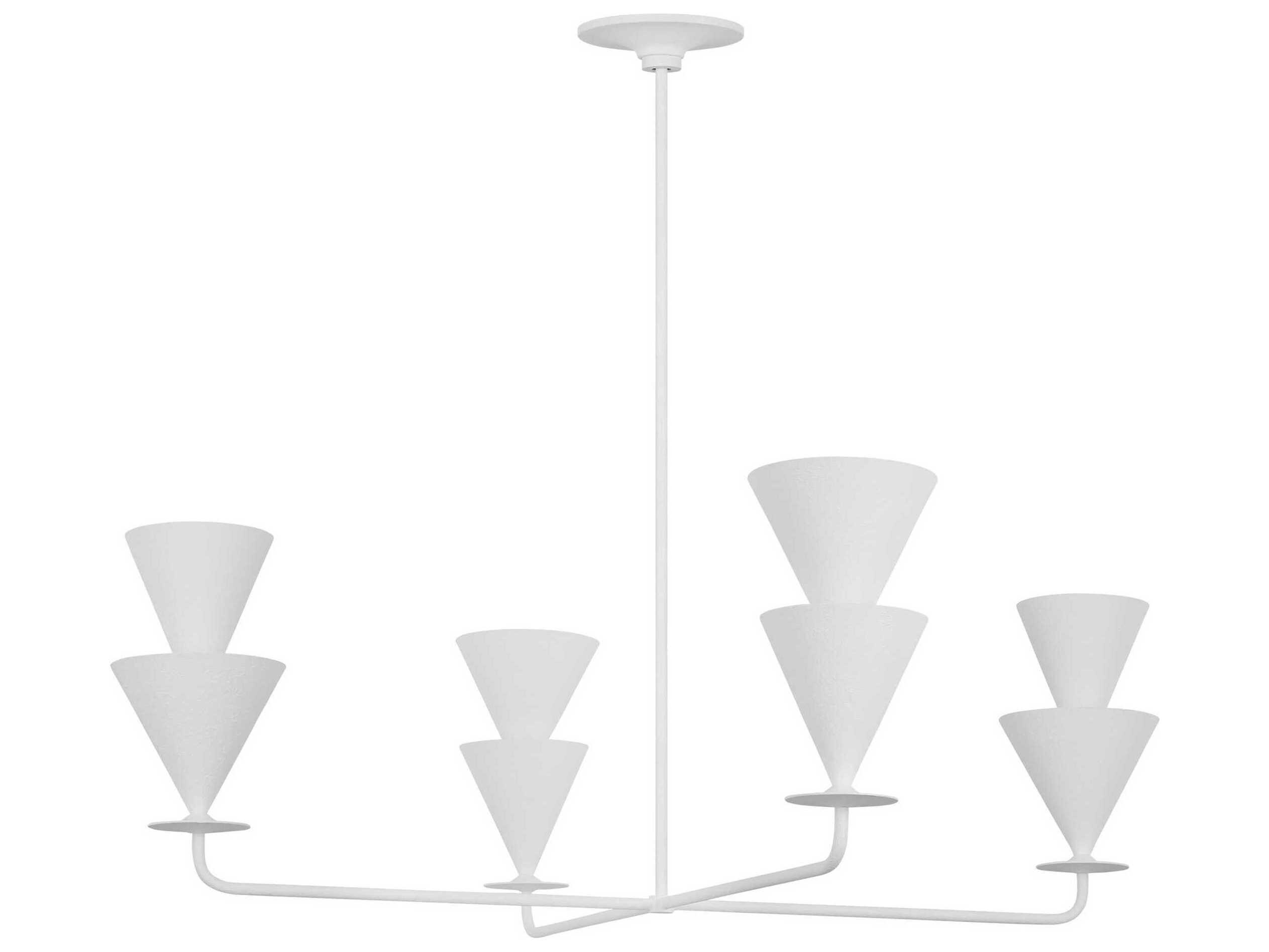 Visual Comfort Studio Cornet 4-Light Cast Plaster White Chandelier