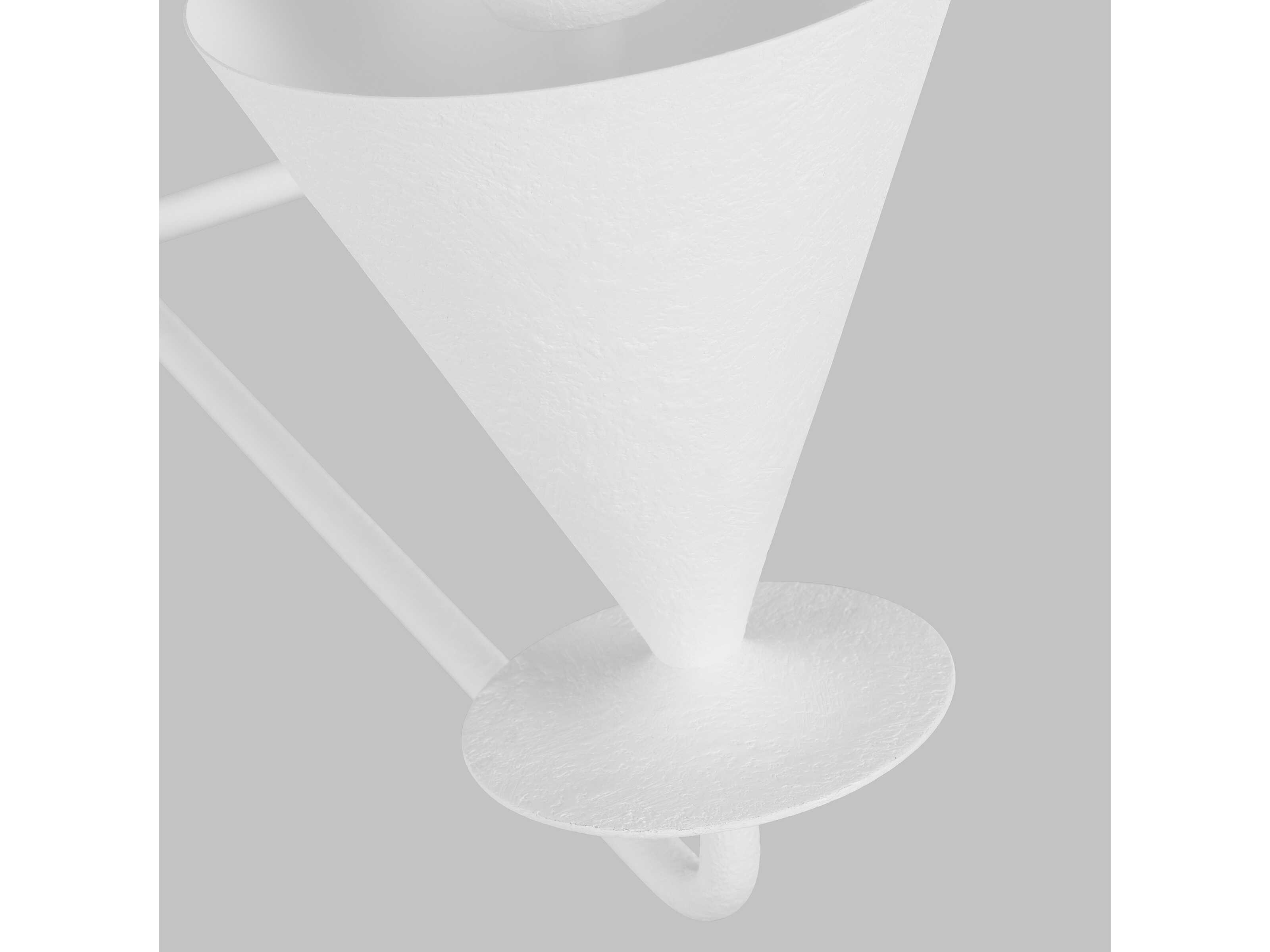 Visual Comfort Studio Cornet 4-Light Cast Plaster White Chandelier