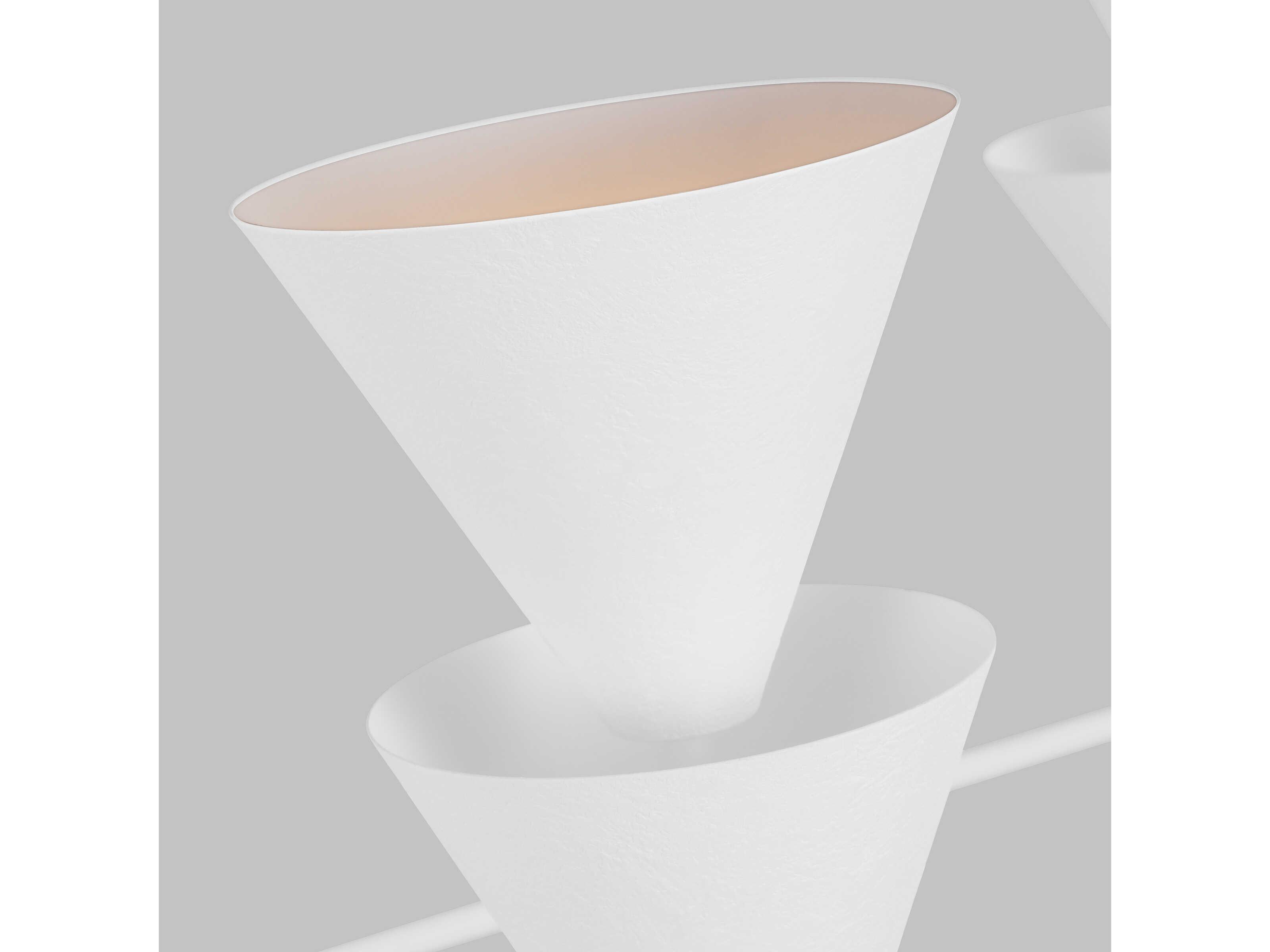 Visual Comfort Studio Cornet 4-Light Cast Plaster White Chandelier