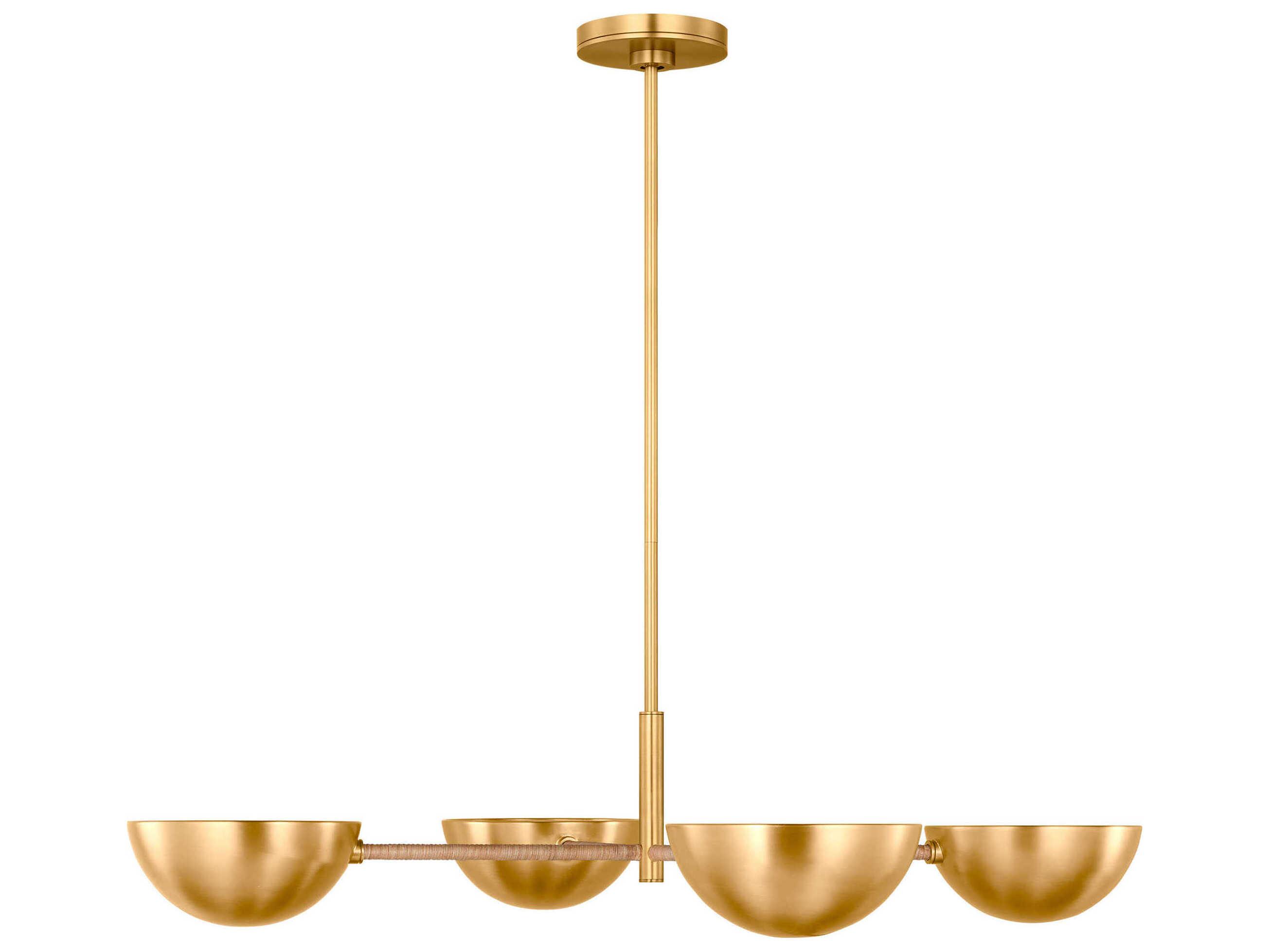 Visual Comfort Studio Balleroy 4-Light Burnished Brass Dome Chandelier