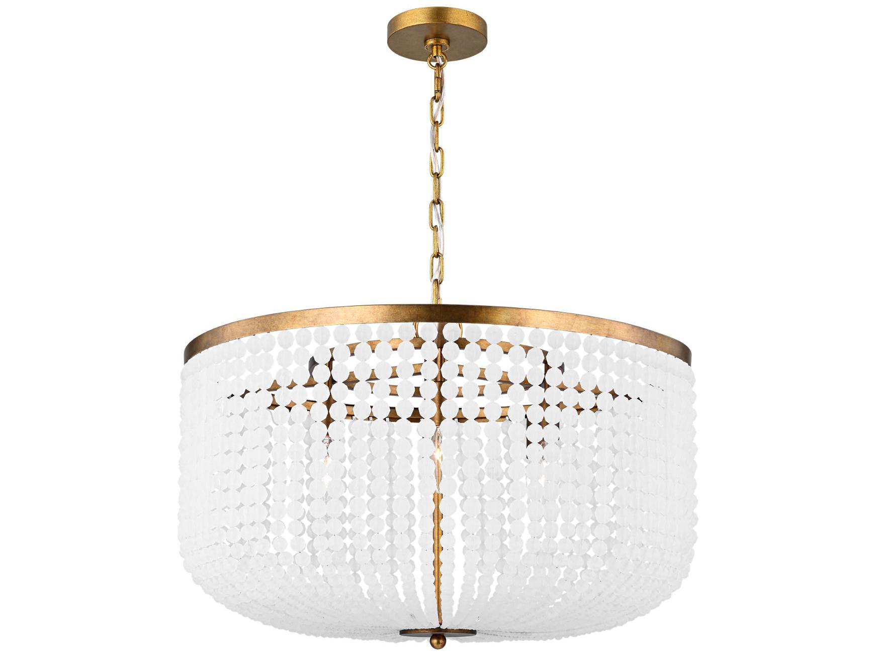 Visual Comfort Studio Bellecour 8-Light Vintage Gild Gold Candelabra Chandelier