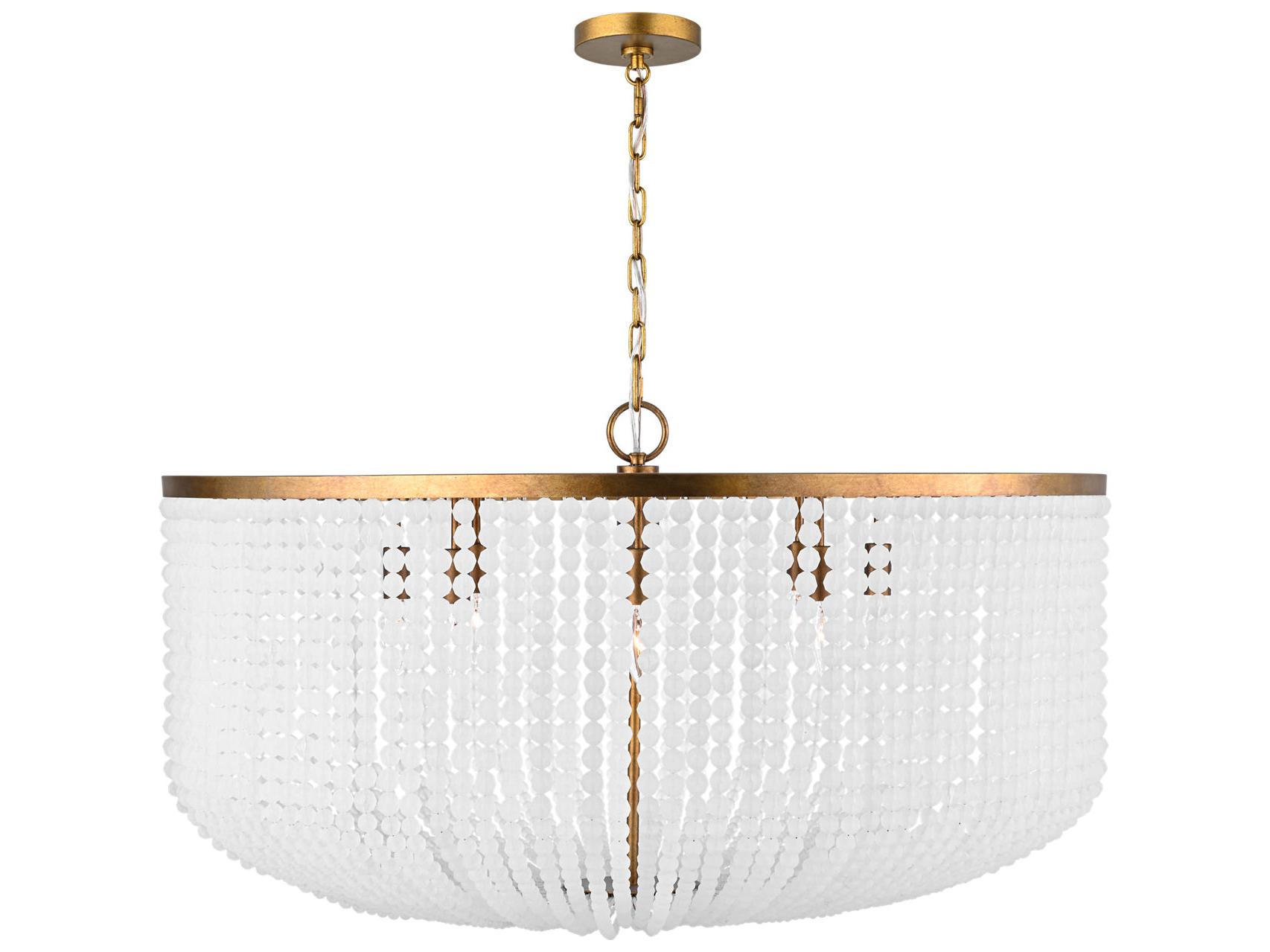 Visual Comfort Studio Bellecour 8-Light Vintage Gild Gold Candelabra Chandelier