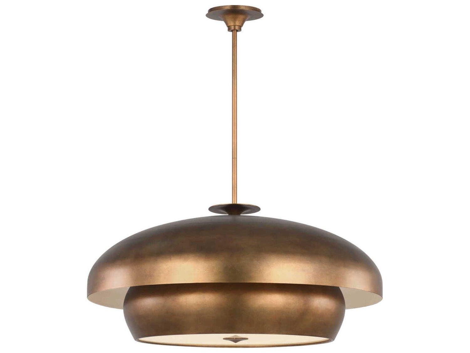 Visual Comfort Studio Solene 10-Light Vintage Gild Brass Dome Pendant