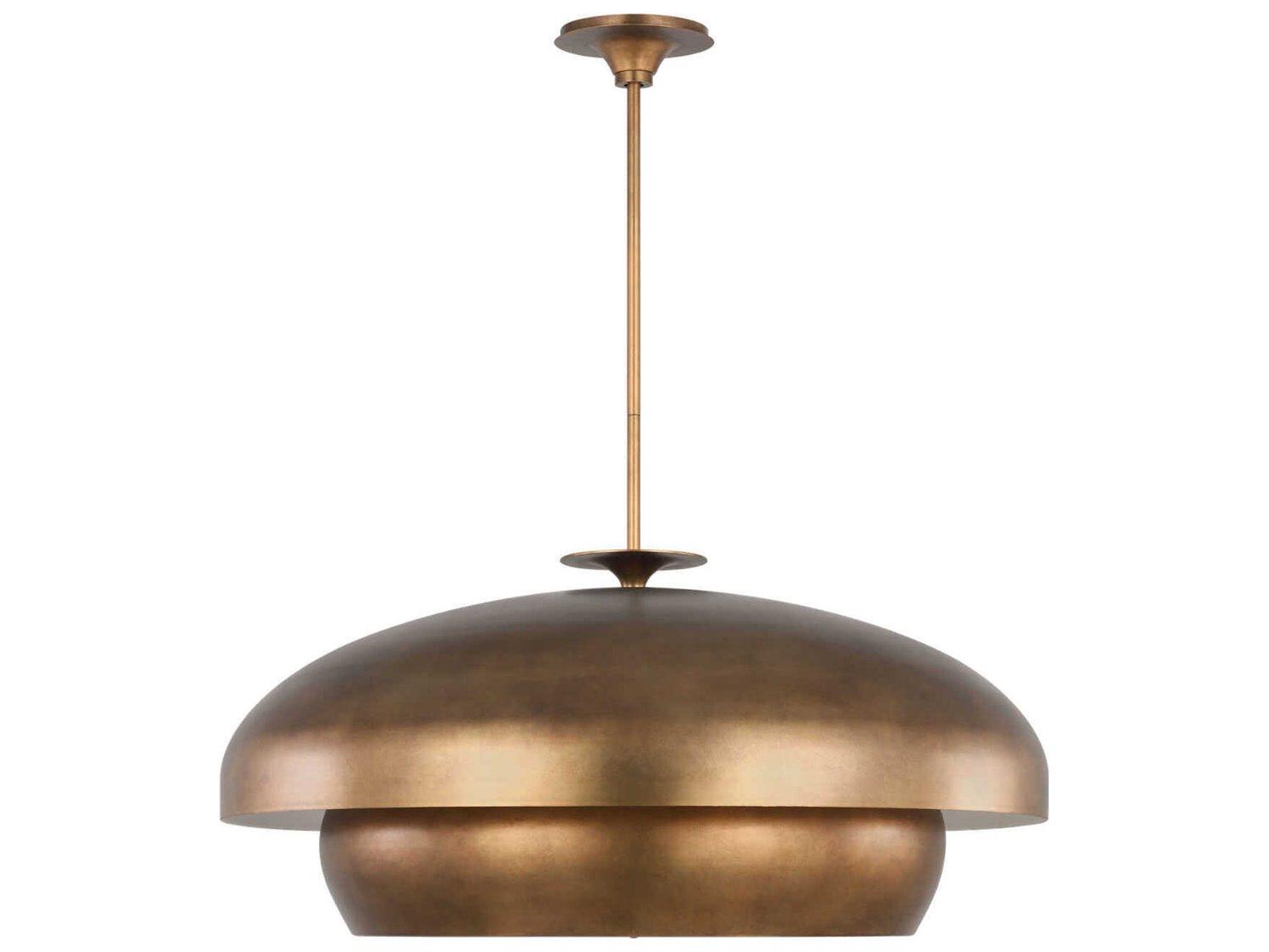 Visual Comfort Studio Solene 10-Light Vintage Gild Brass Dome Pendant