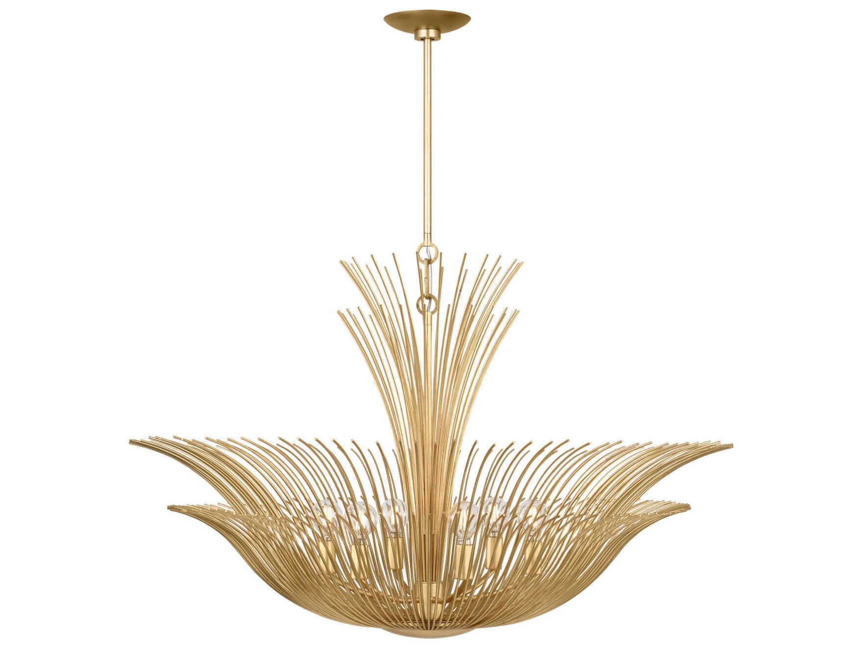 Visual Comfort Studio Dorelle 6-Light Gild Gold Candelabra Chandelier