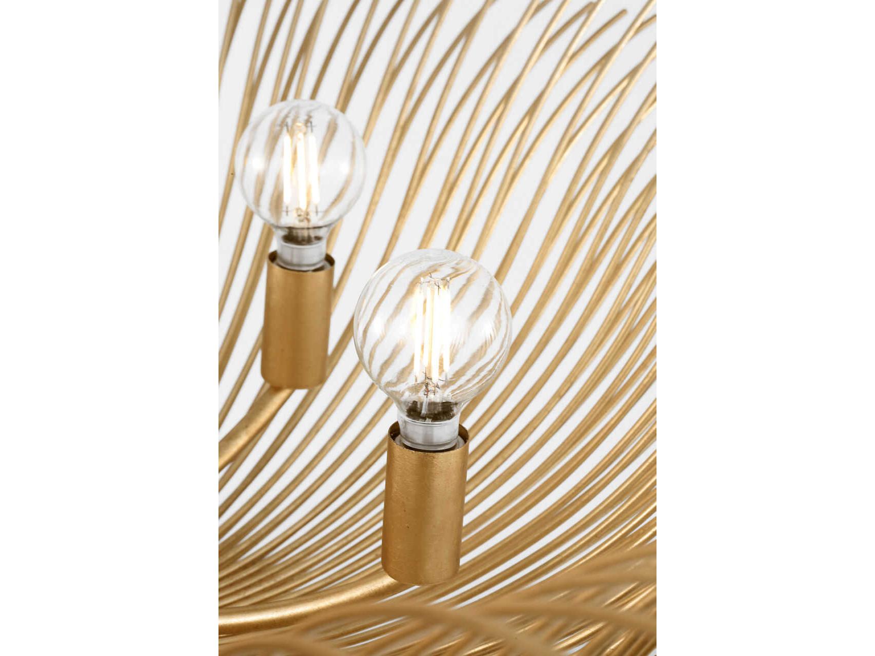 Visual Comfort Studio Dorelle 6-Light Gild Gold Candelabra Chandelier