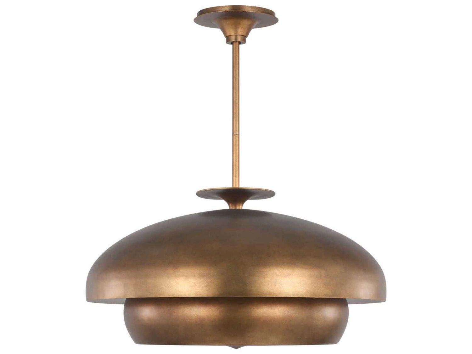 Visual Comfort Studio Solene 8-Light Vintage Gild Brass Dome Pendant