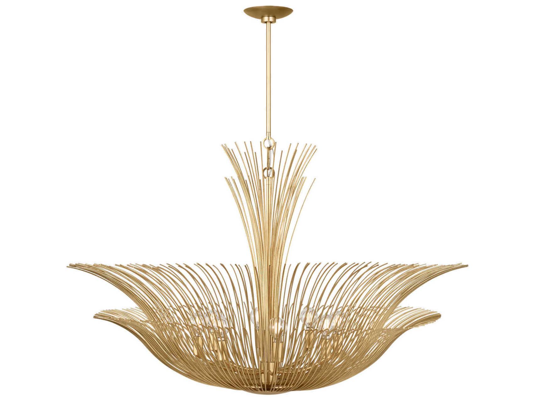 Visual Comfort Studio Dorelle 8-Light Gild Gold Candelabra Chandelier