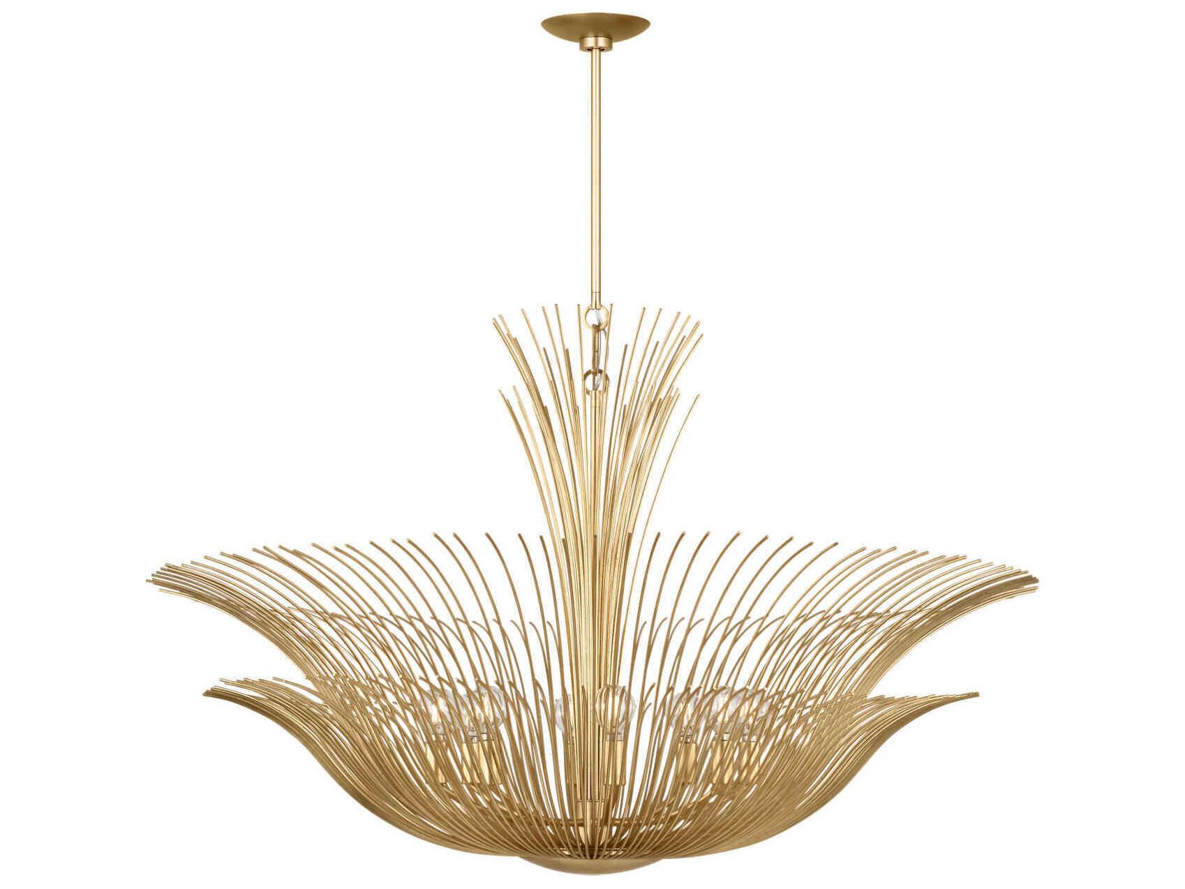 Visual Comfort Studio Dorelle 8-Light Gild Gold Candelabra Chandelier