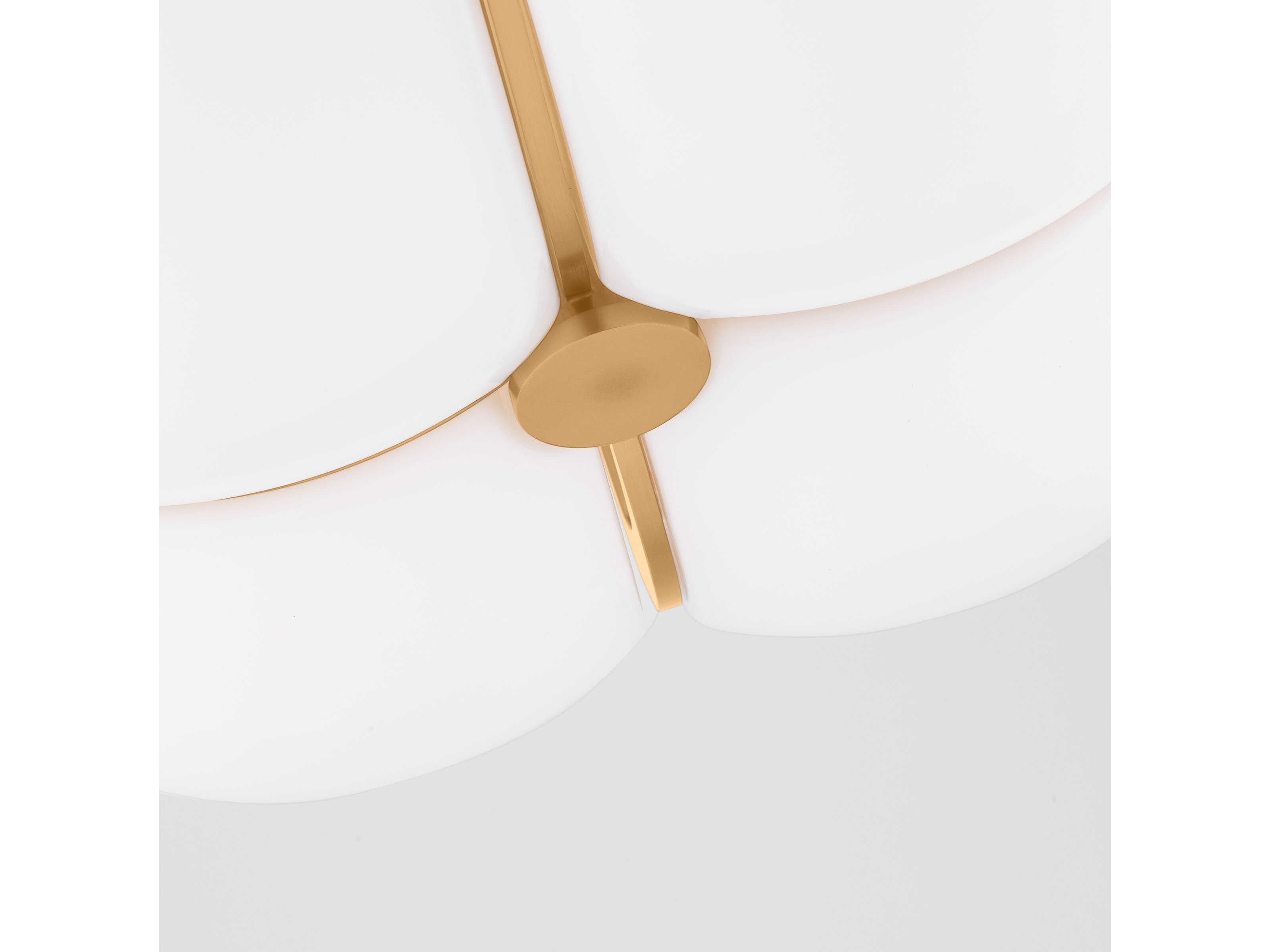 Visual Comfort Studio Cheverny 4-Light Burnished Brass Flush Mount