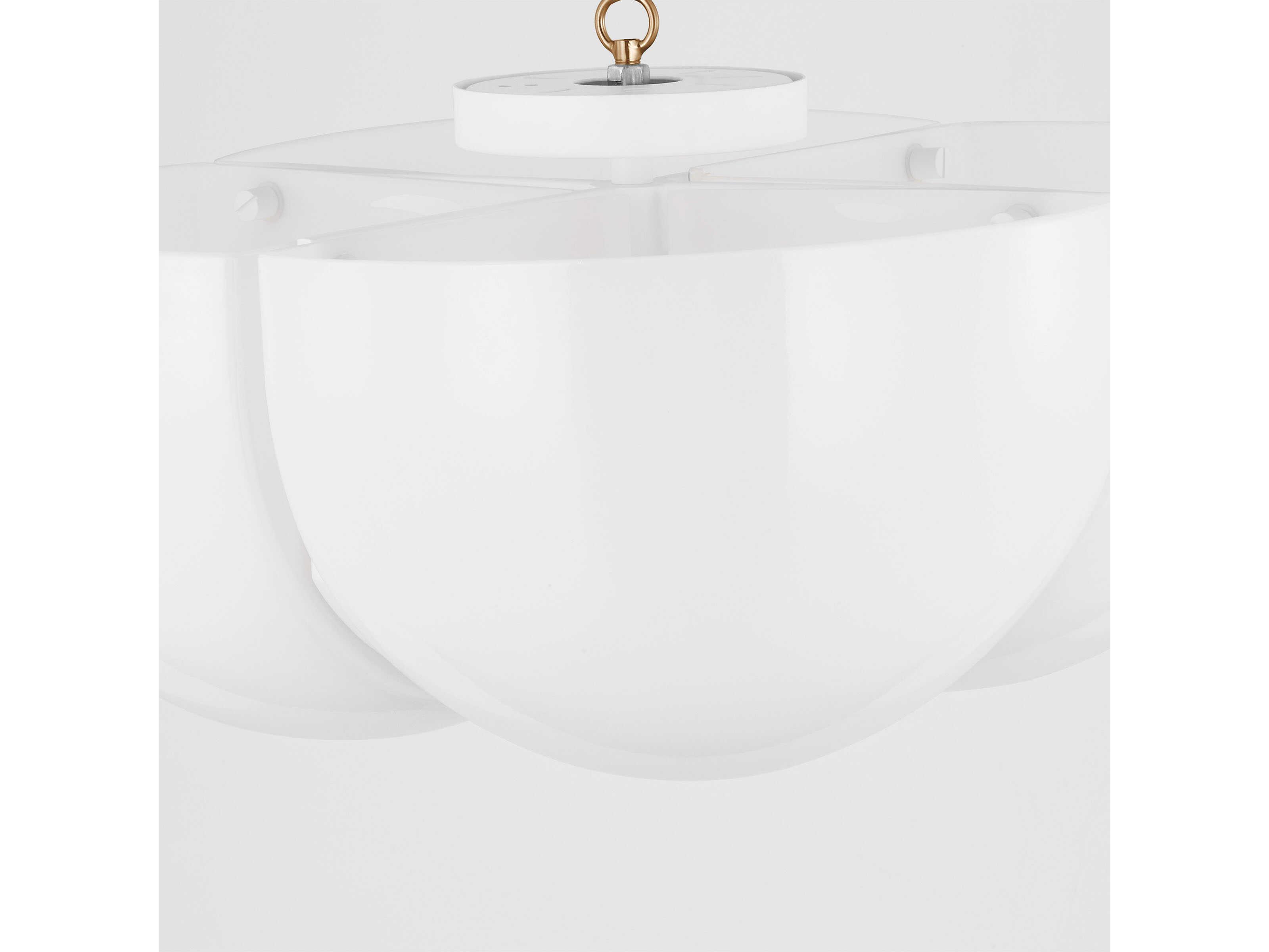 Visual Comfort Studio Cheverny 4-Light Matte White Flush Mount