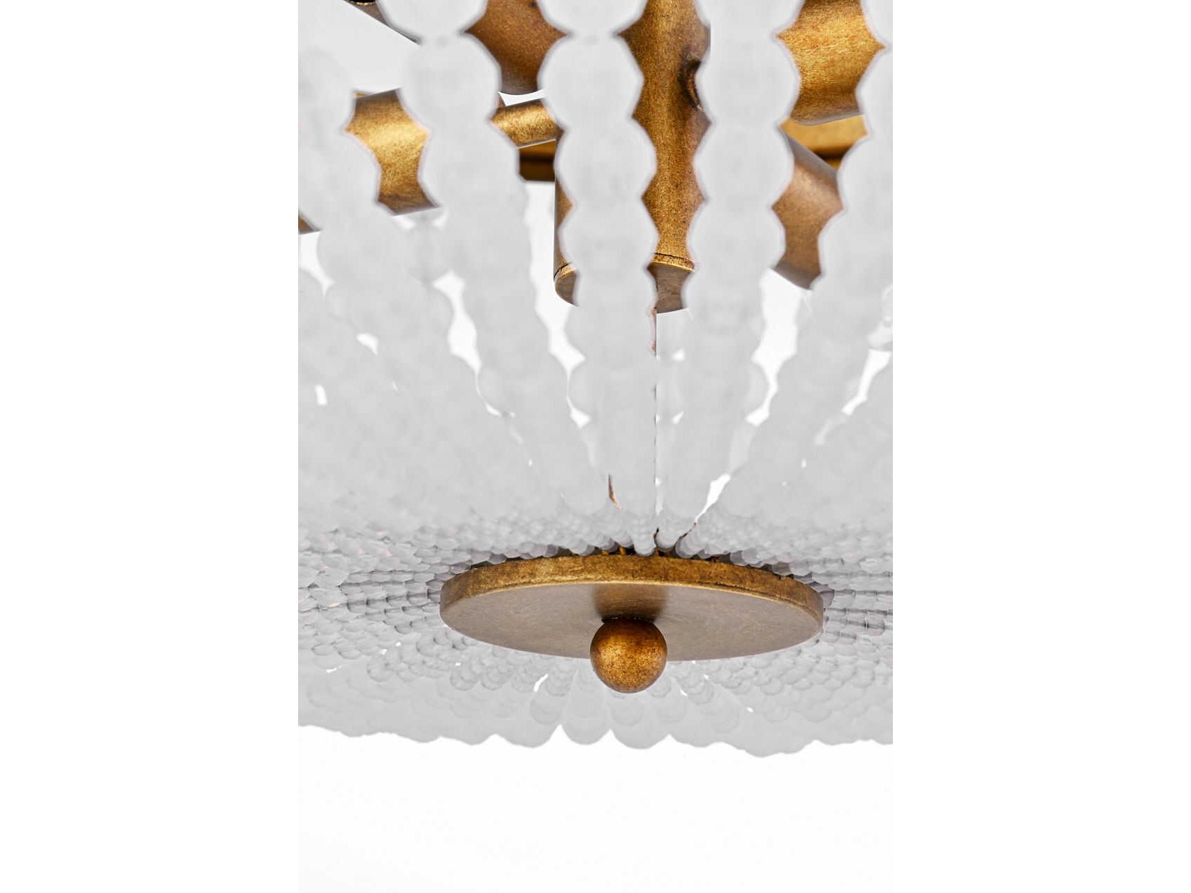 Visual Comfort Studio Bellecour 4-Light Vintage Gild Gold Flush Mount