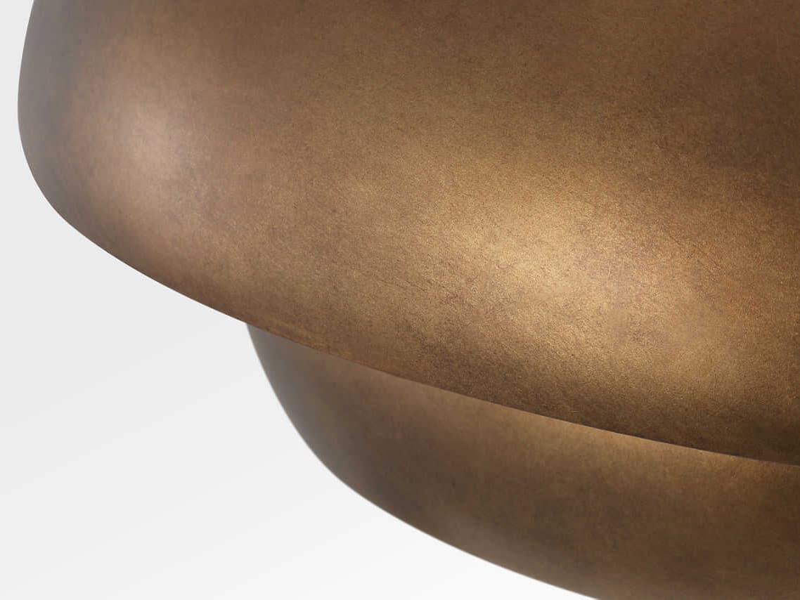 Visual Comfort Studio Solene 1-Light Vintage Gild Gold Dome Flush Mount