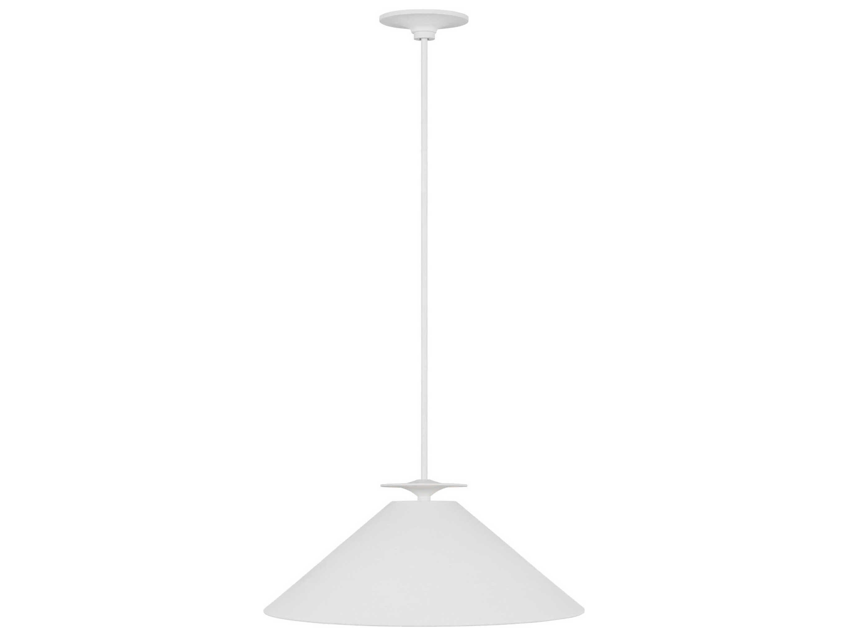 Visual Comfort Studio Cornet 1-Light Cast Plaster White Pendant