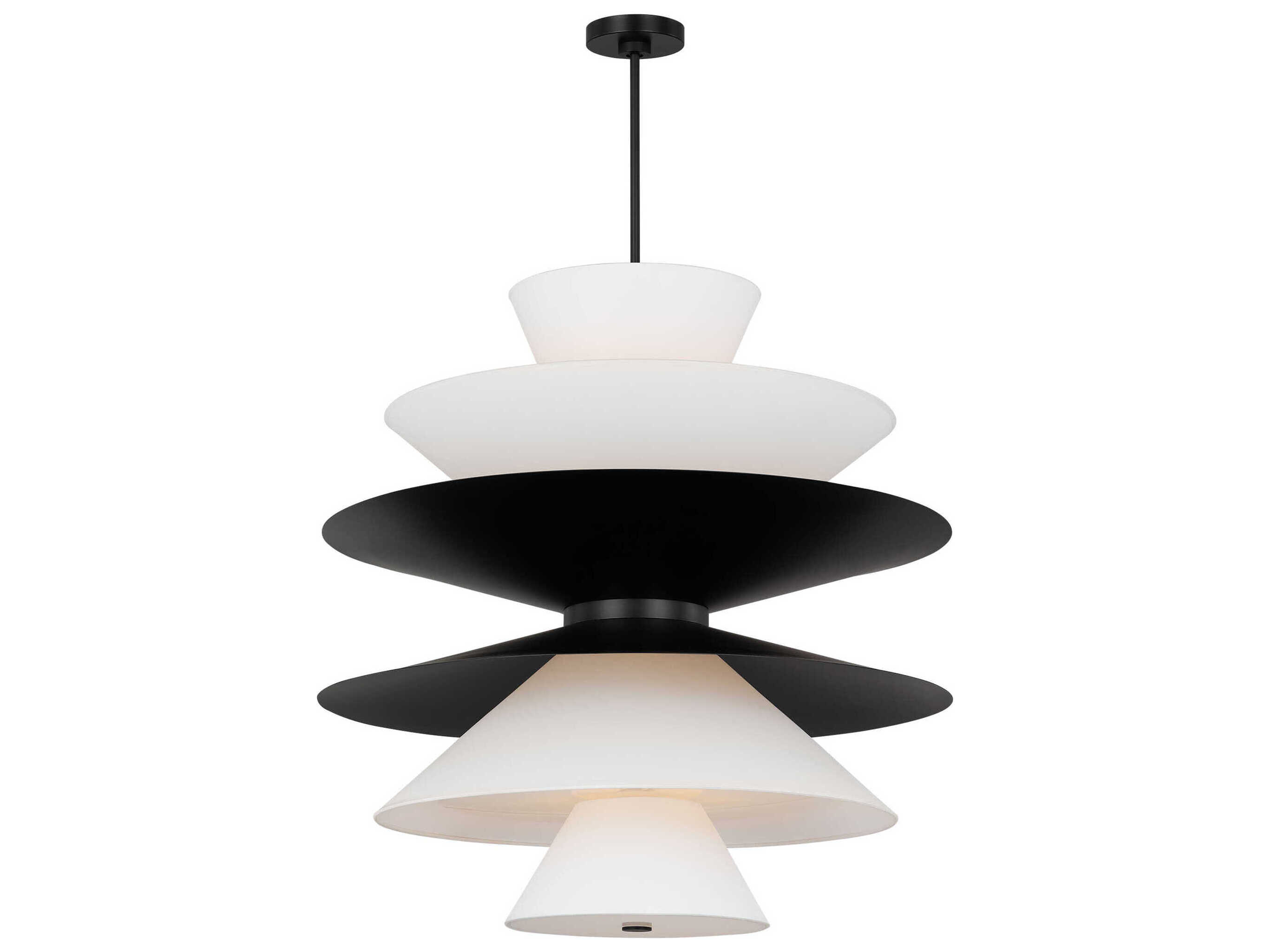Visual Comfort Studio Chambord 16-Light Aged Iron Black Pendant