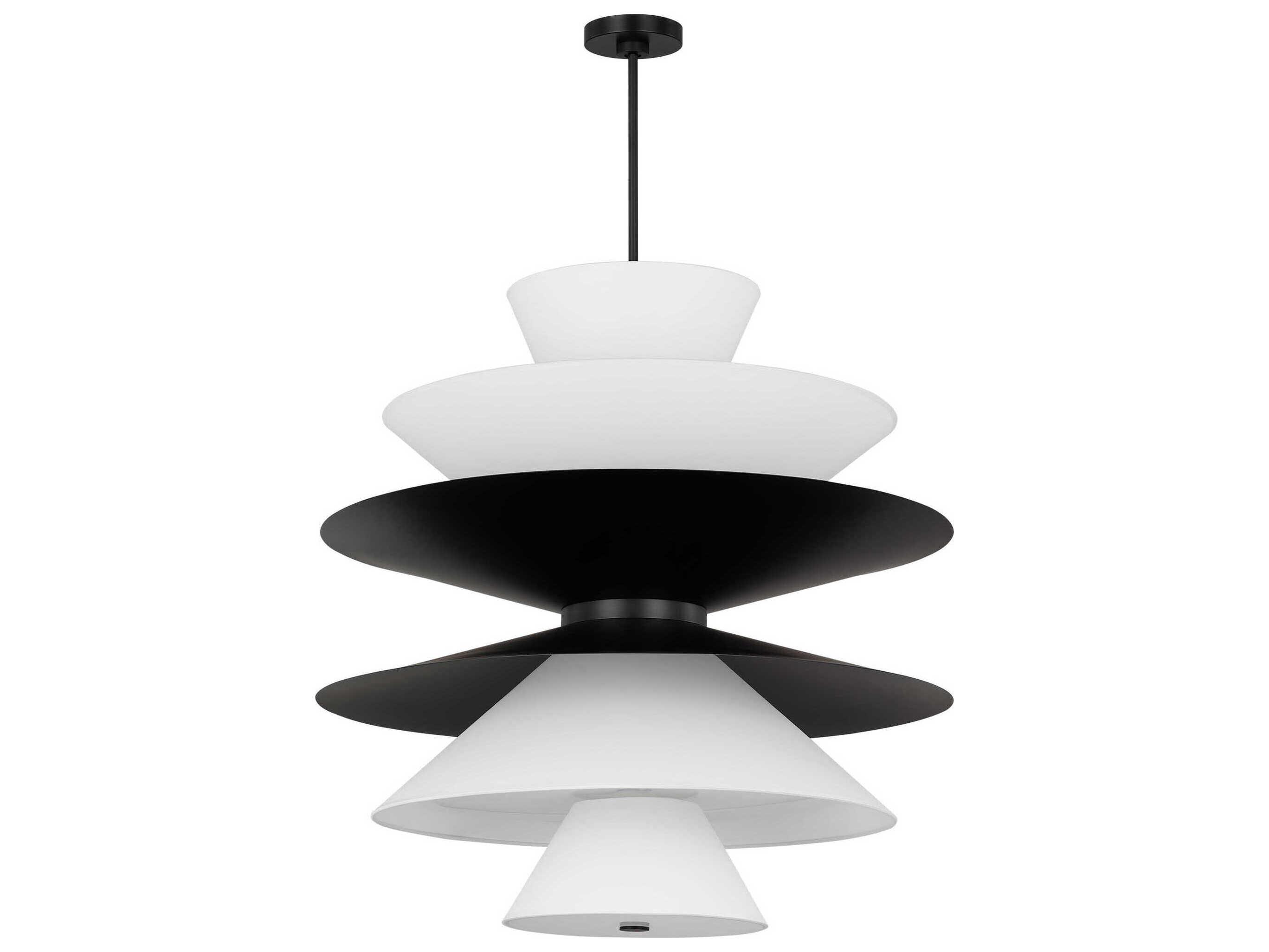 Visual Comfort Studio Chambord 16-Light Aged Iron Black Pendant