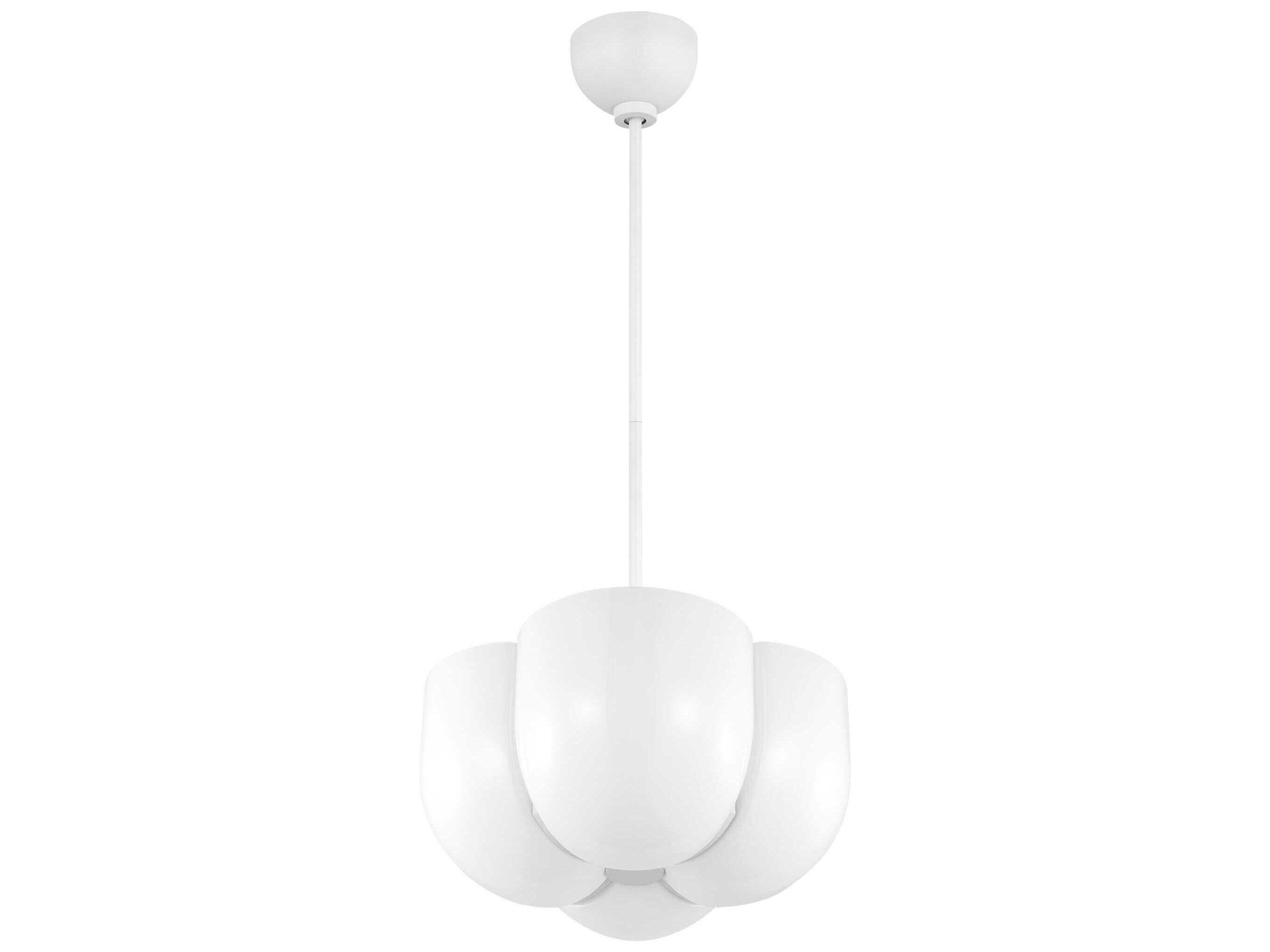 Visual Comfort Studio Cheverny 4-Light Matte White Pendant