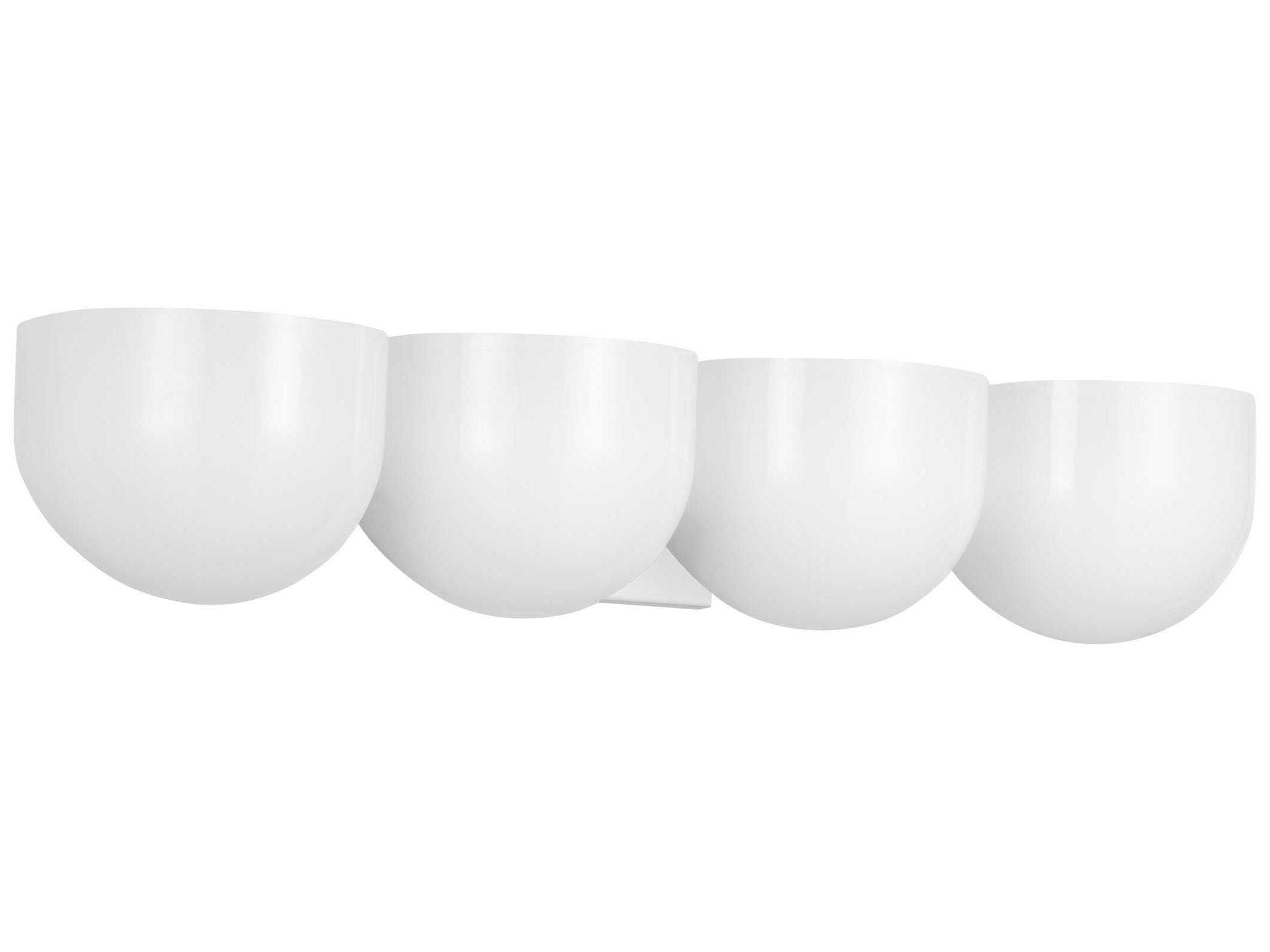 Visual Comfort Studio Cheverny 4-Light Matte White Vanity Light