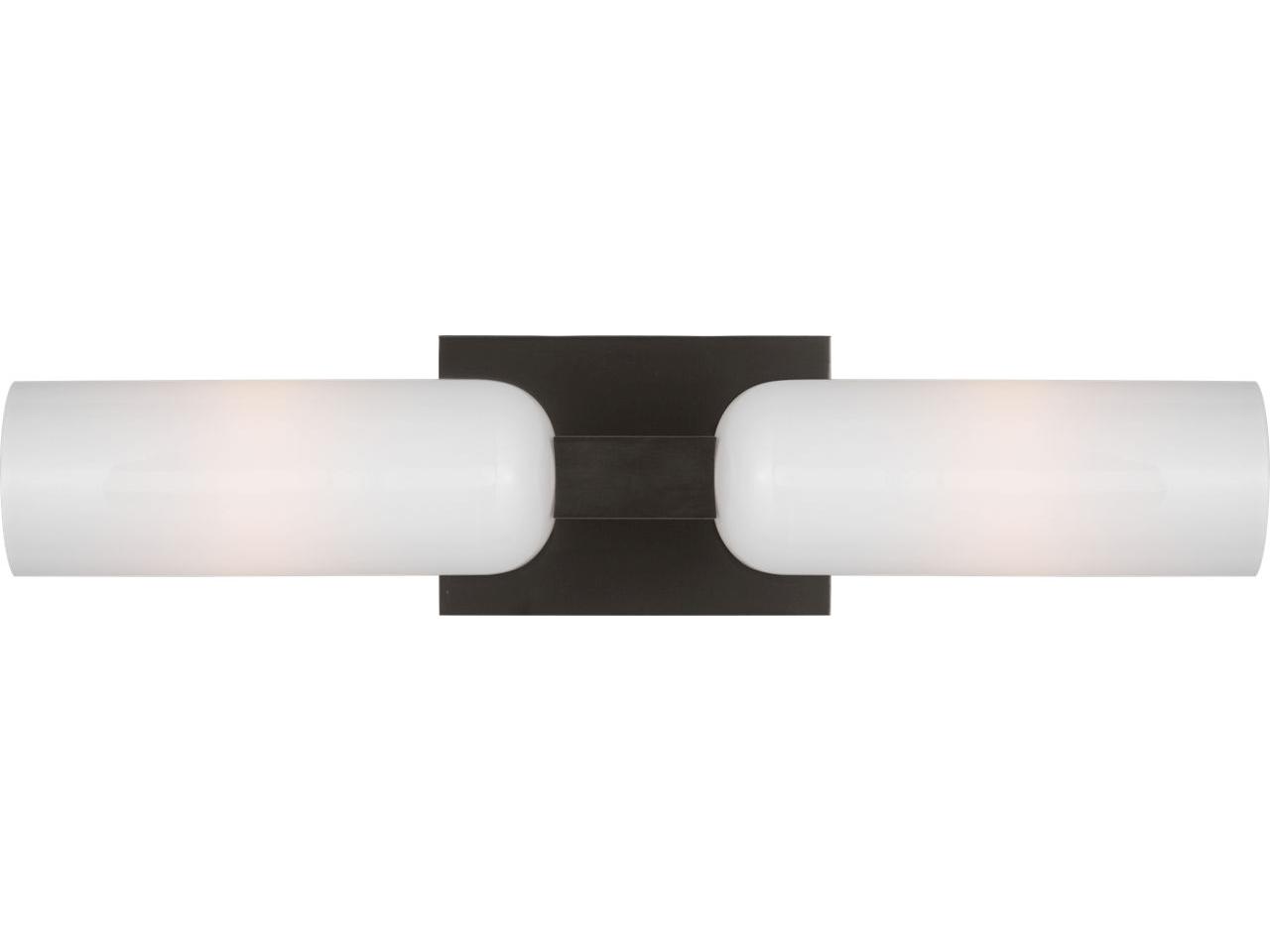 Visual Comfort Studio Maroux 2-Light Aged Iron Black Vanity Light