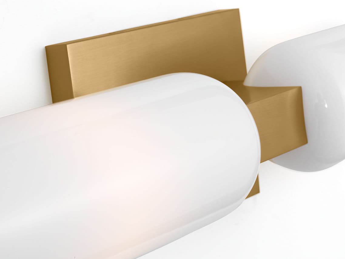 Visual Comfort Studio Maroux 2-Light Burnished Brass Vanity Light