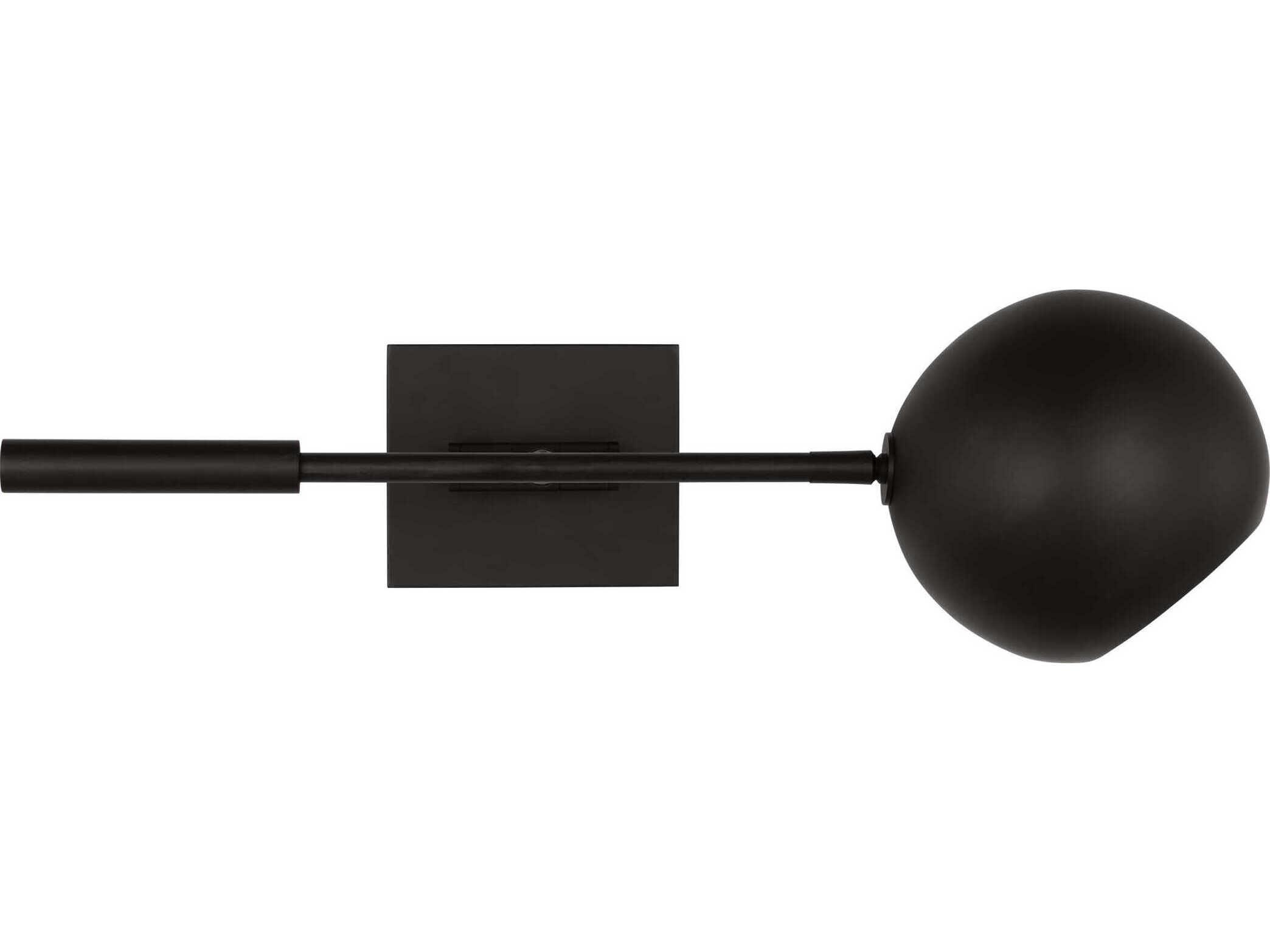 Visual Comfort Studio Chaumont 1-Light Aged Iron Black Swing Wall Sconce