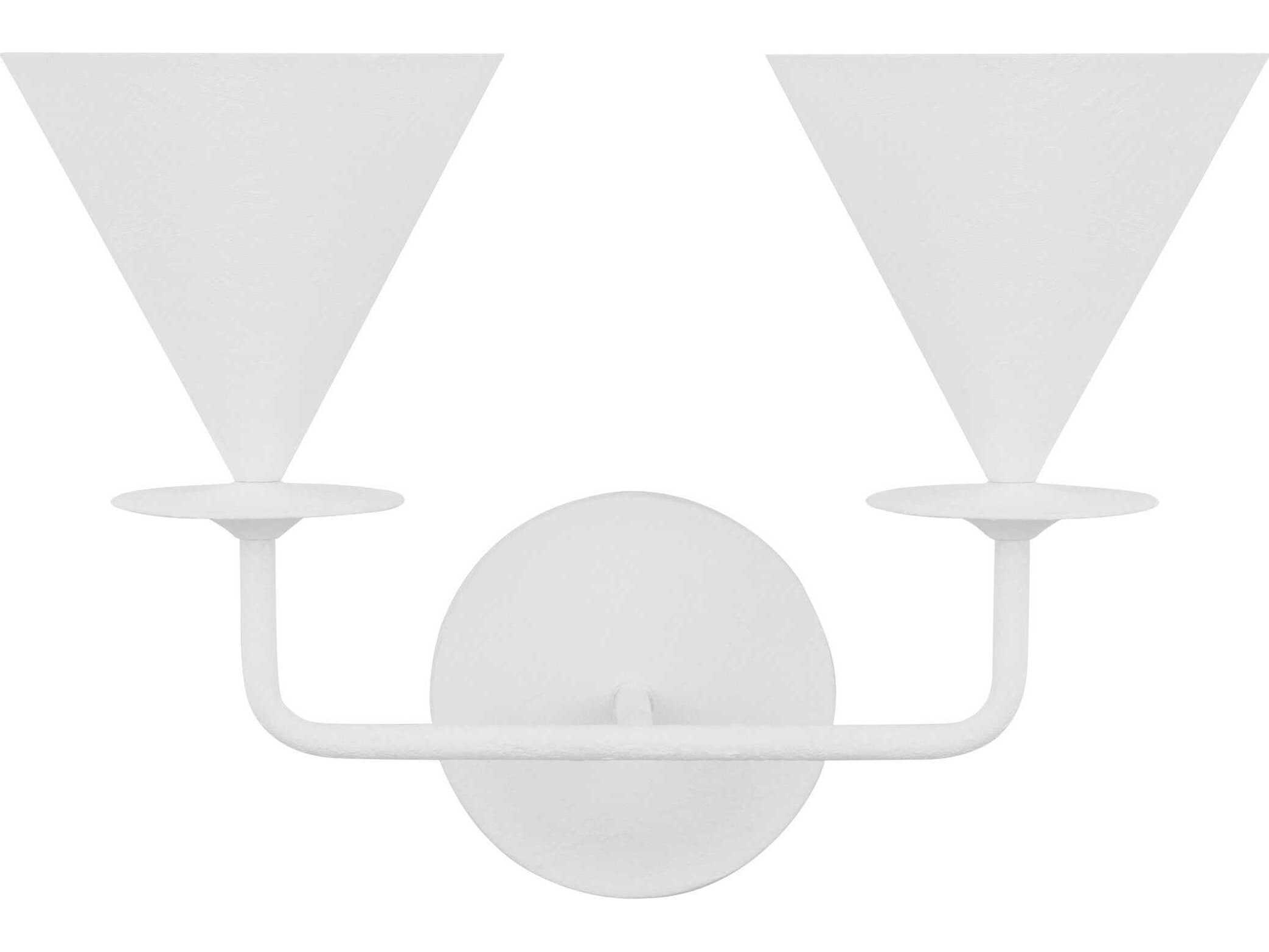 Visual Comfort Studio Cornet 2-Light Cast Plaster White Vanity Light