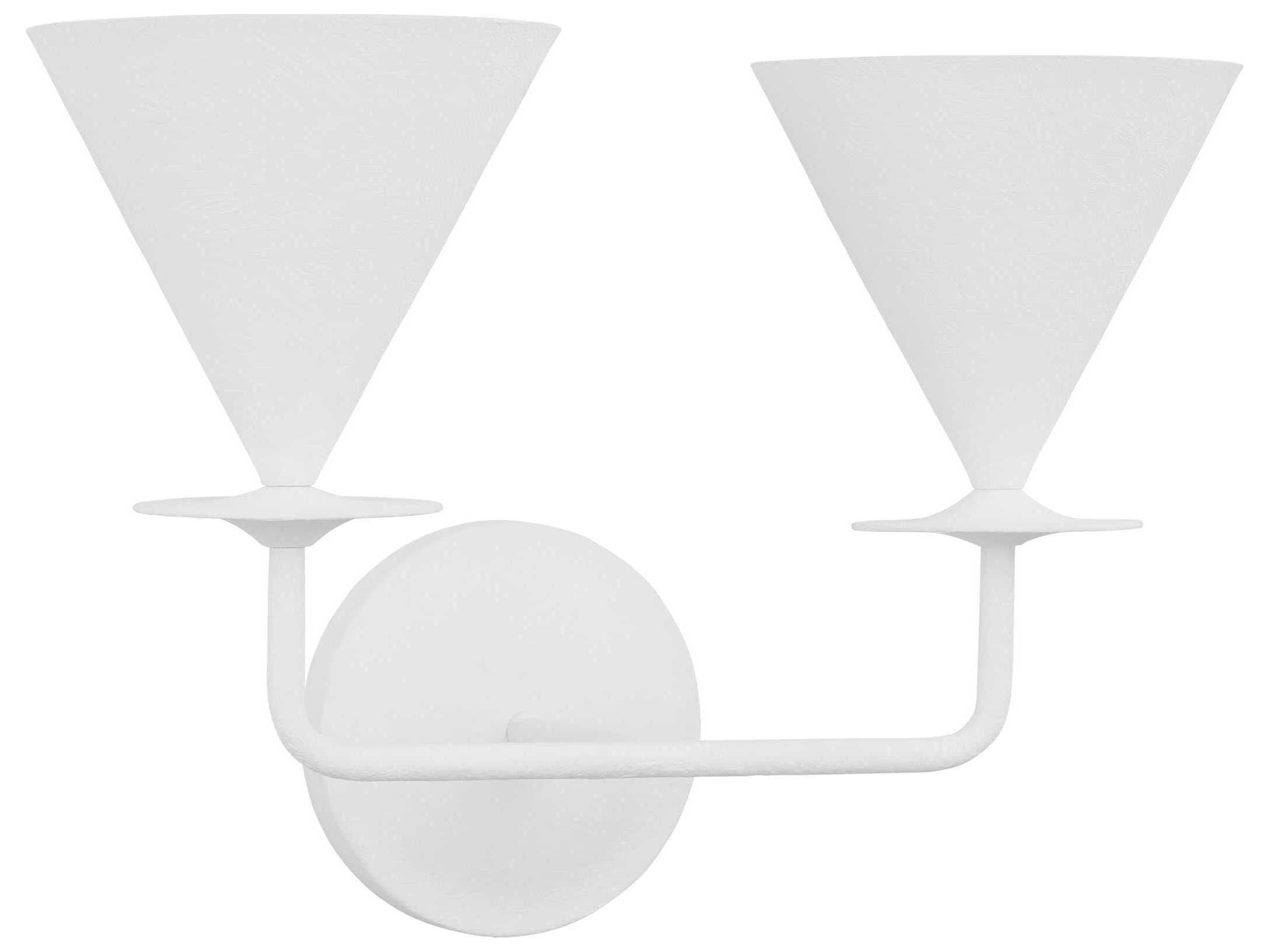 Visual Comfort Studio Cornet 2-Light Cast Plaster White Vanity Light