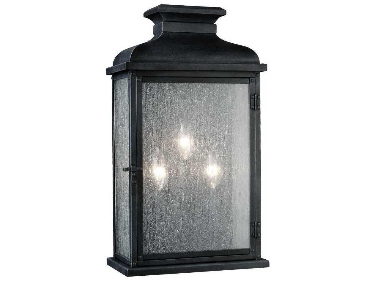 Visual Comfort Studio Pediment 3 - Light Outdoor Wall Light