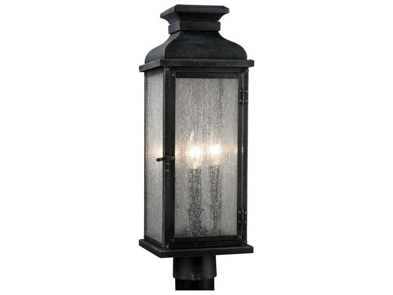 Visual Comfort Studio Pediment 3 - Light Outdoor Post Light