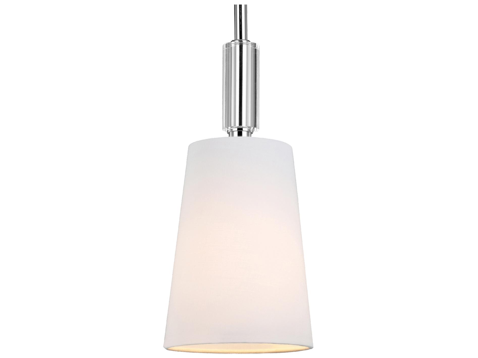 Visual Comfort Studio Lismore 1-Light Polished Nickel Mini Pendant