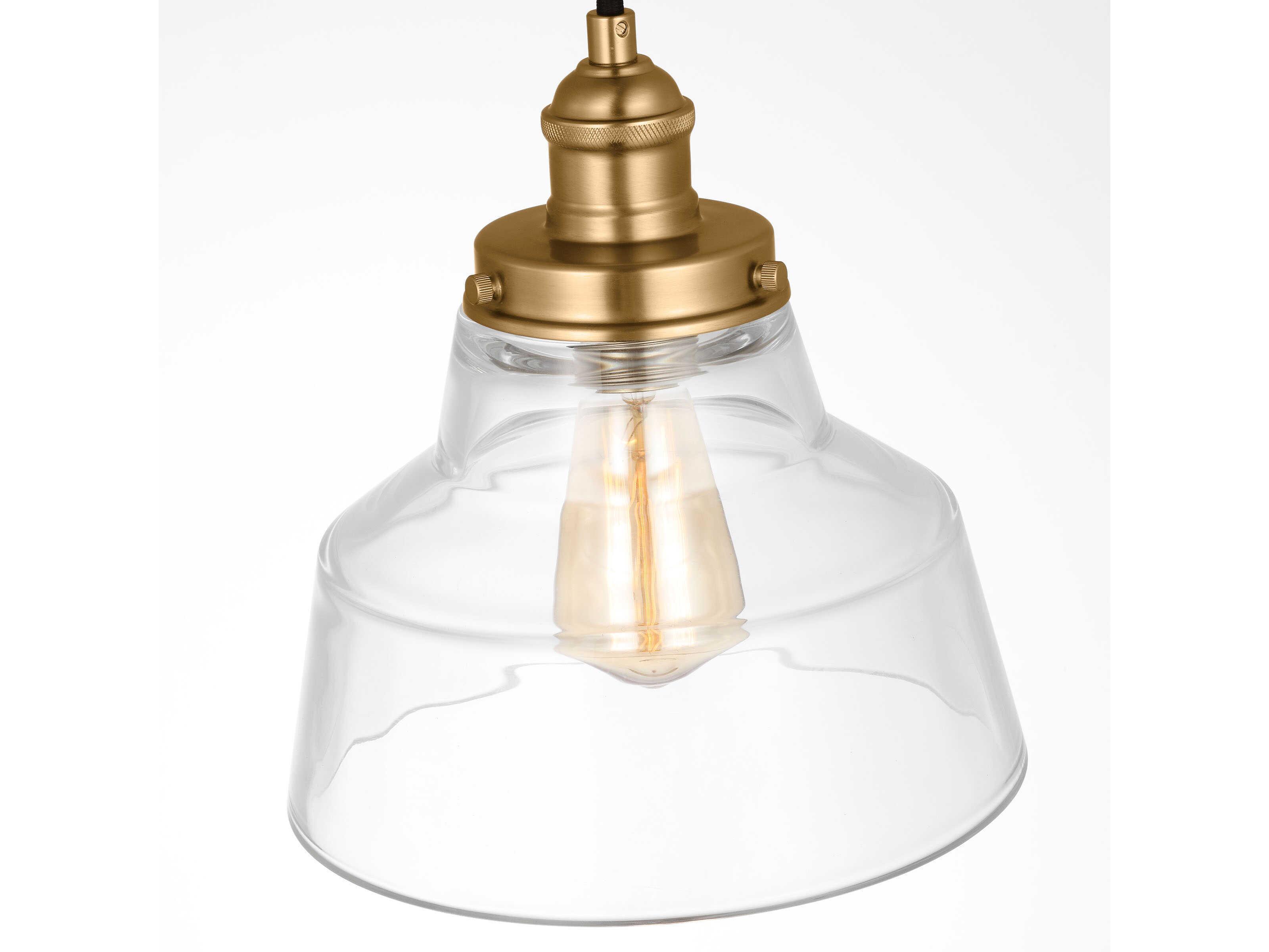 Visual Comfort Studio Baskin 1-Light Satin Brass Mini Pendant